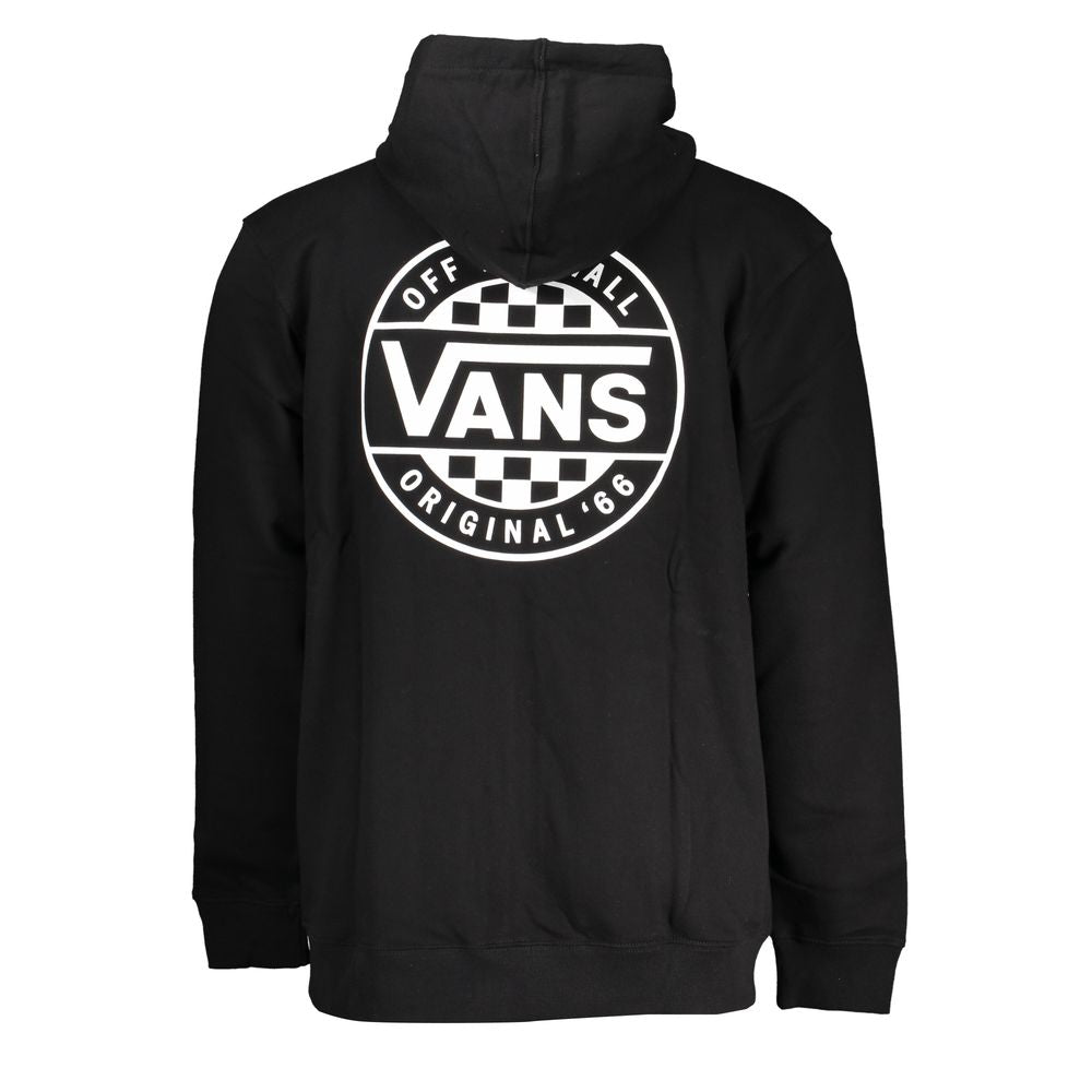Vans Schwarzer Baumwollpullover für Männer mit Kapuze und Reißverschlusstaschen