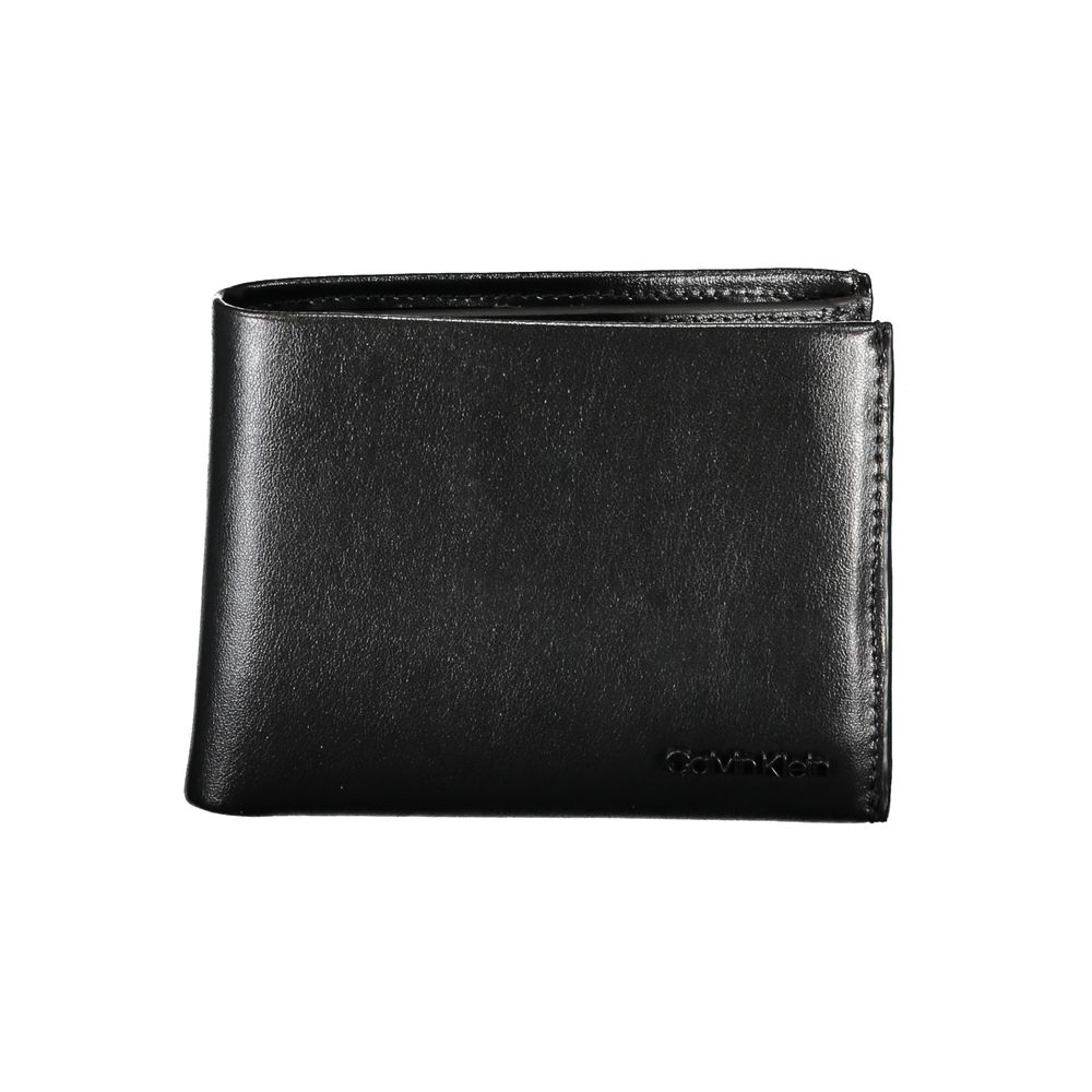 Calvin Klein Schwarzes Leder Portemonnaie