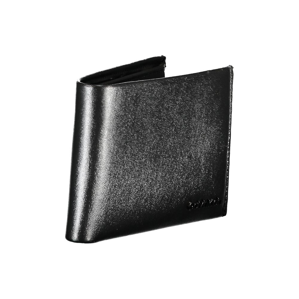 Calvin Klein Schwarzes Leder Portemonnaie