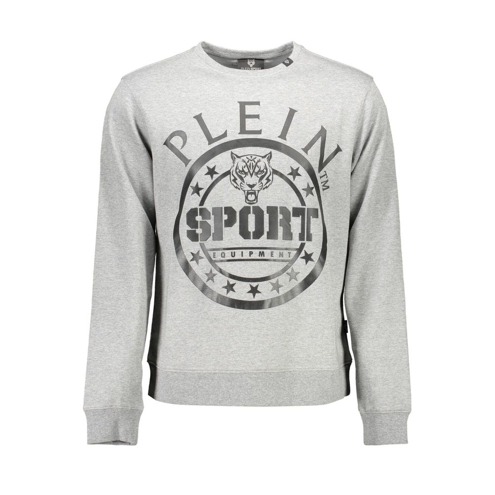 Plein Sport Grey Men's Cotton Pullover