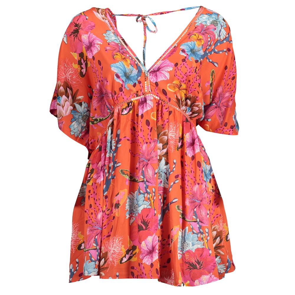 Desigual Rosso Viscosa Damenkleid