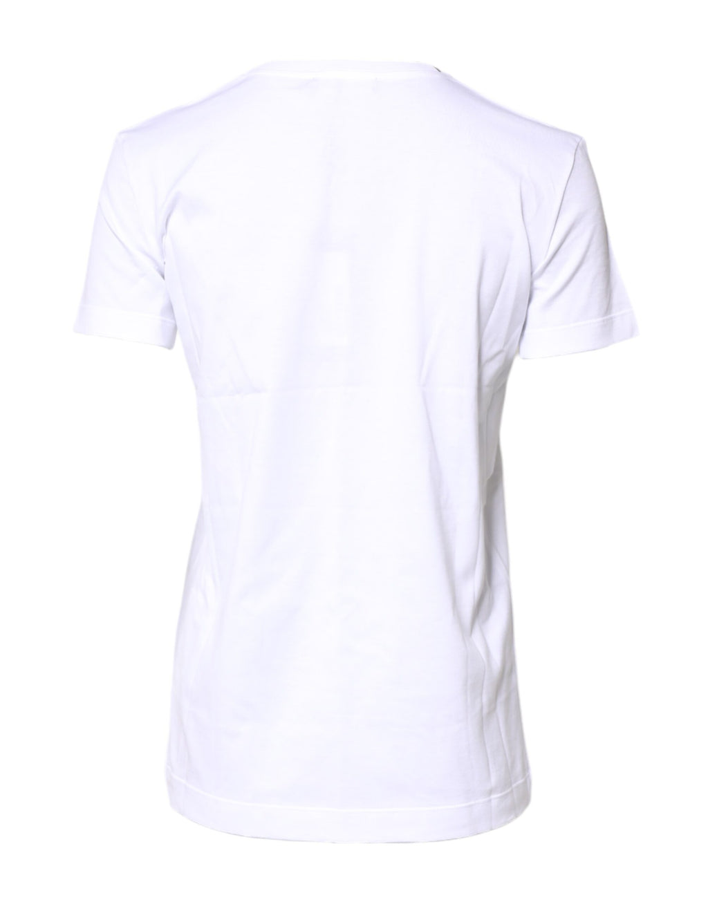Dolce & Gabbana Weißes Baumwoll-T-Shirt mit Rundhalsausschnitt und kurzen Ärmeln