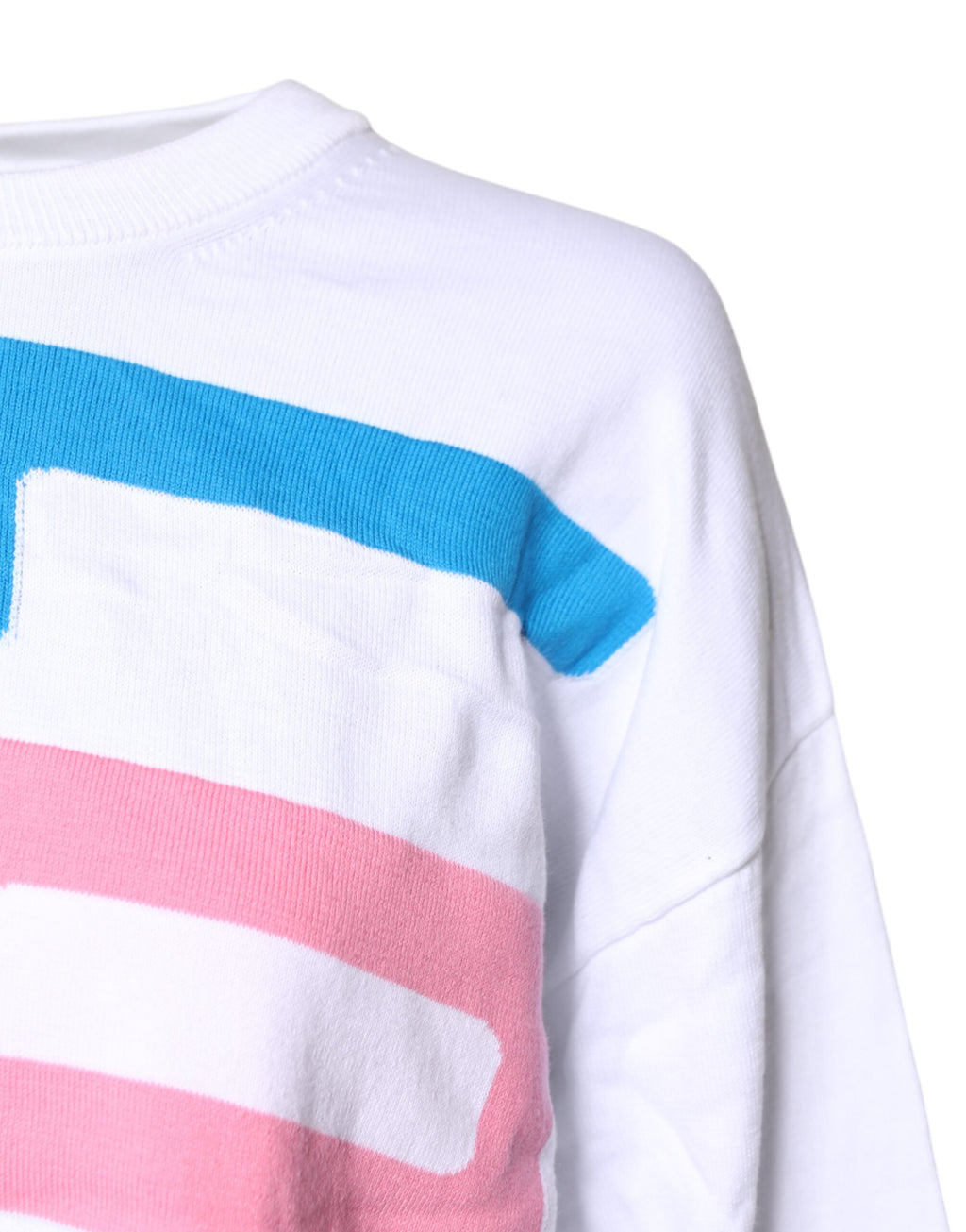 Love Moschino White Cotton Graphic Print Long Sleeve T-Shirt