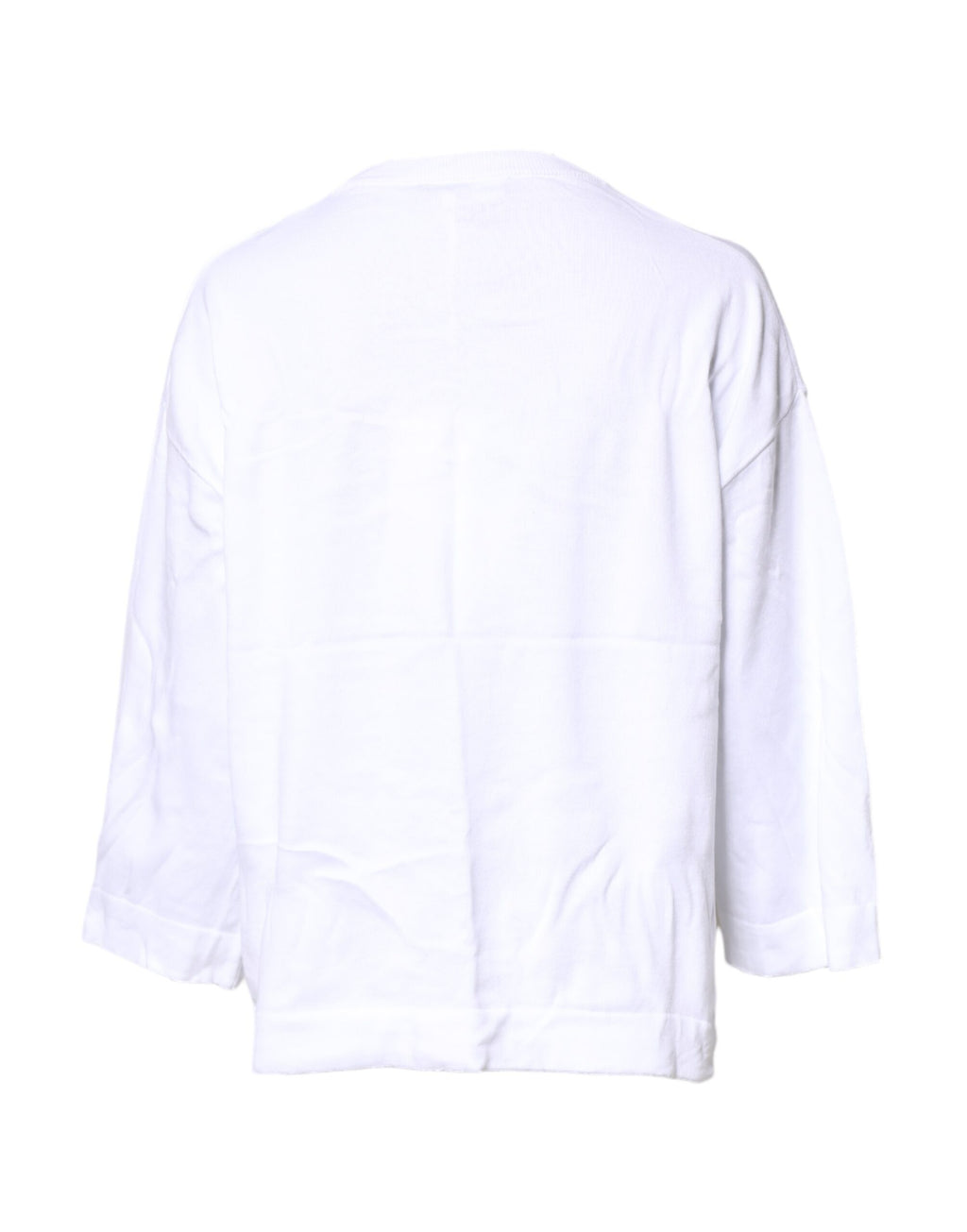 Love Moschino White Cotton Graphic Print Long Sleeve T-Shirt