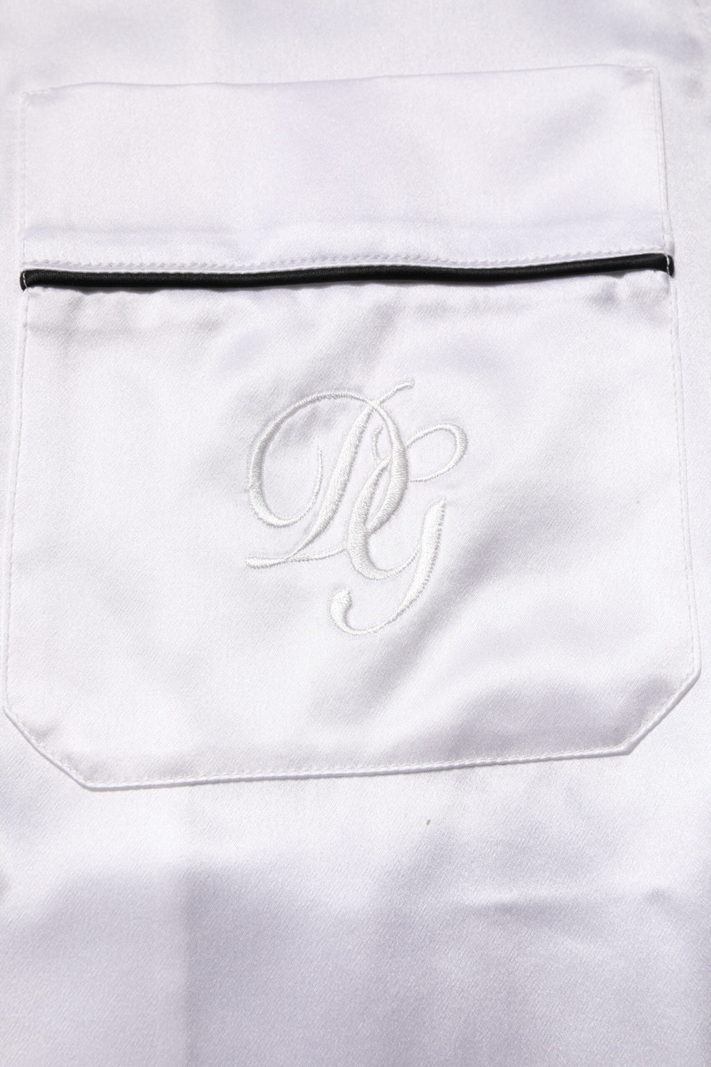 Dolce & Gabbana White Satin Silk Men's Pajama Set