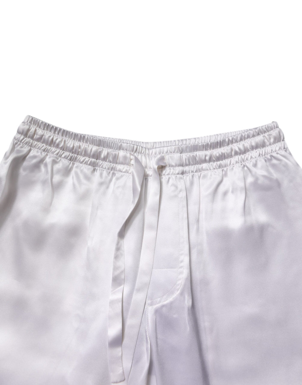 Dolce & Gabbana White Satin Silk Men's Pajama Set