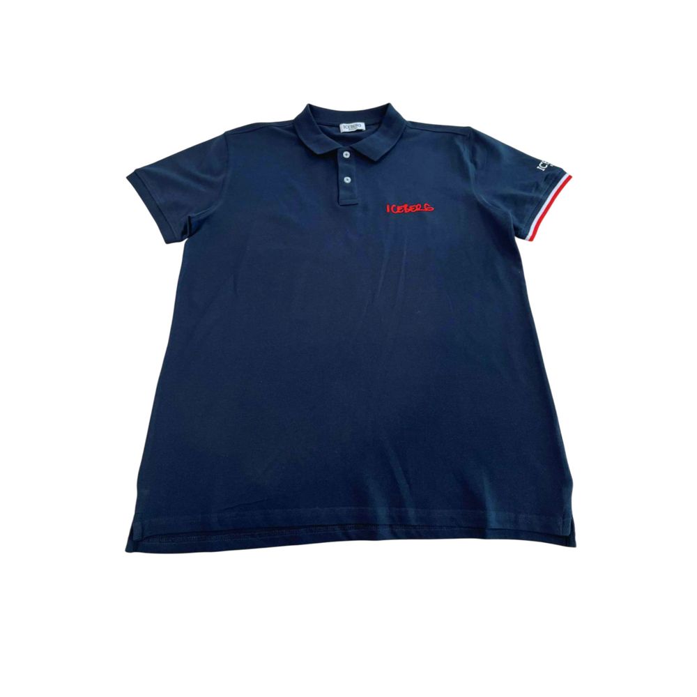 Iceberg Blaues Baumwoll-Poloshirt für Herren
