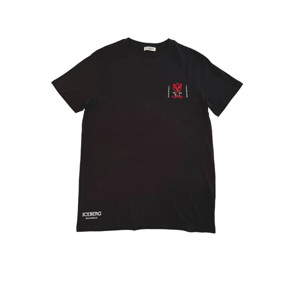 Iceberg Baumwoll-T-Shirt in Schwarz