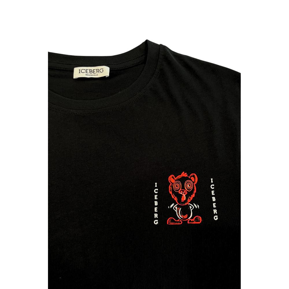 Iceberg Baumwoll-T-Shirt in Schwarz