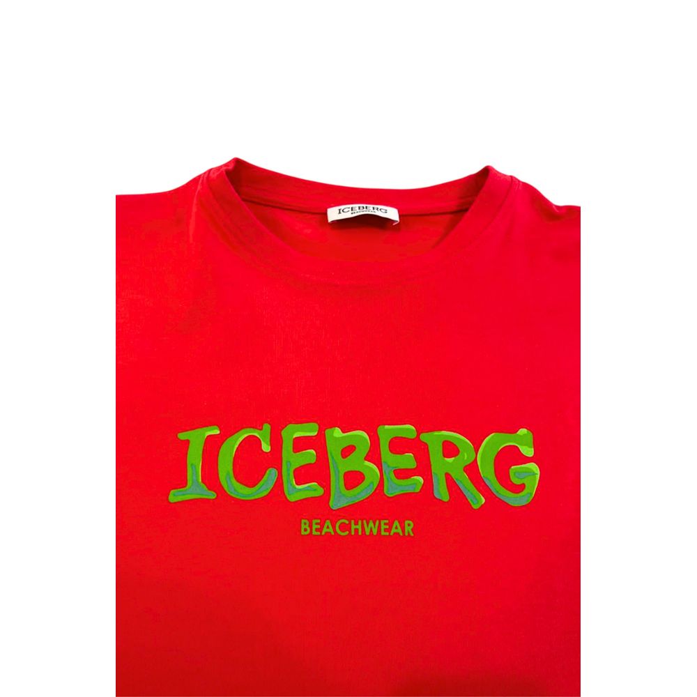 Iceberg Baumwoll-T-Shirt in Rot