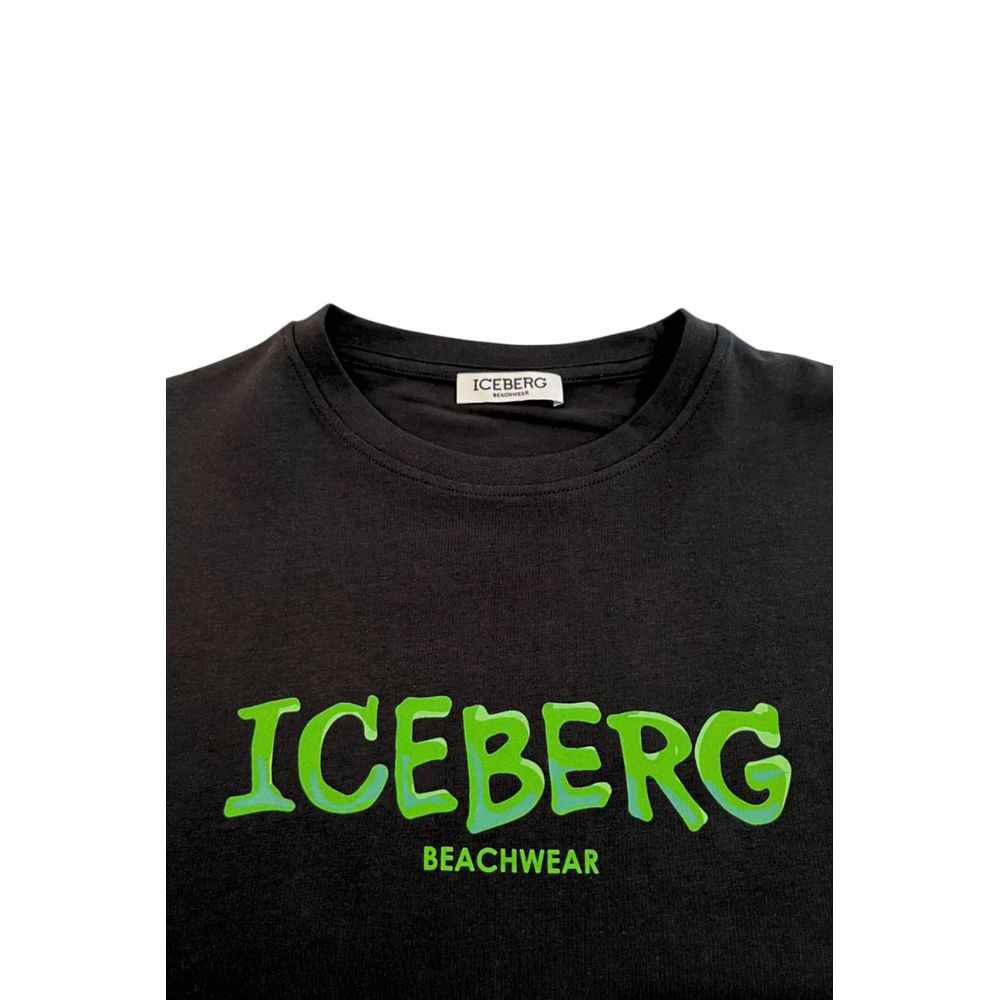 Iceberg Baumwoll-T-Shirt in Schwarz