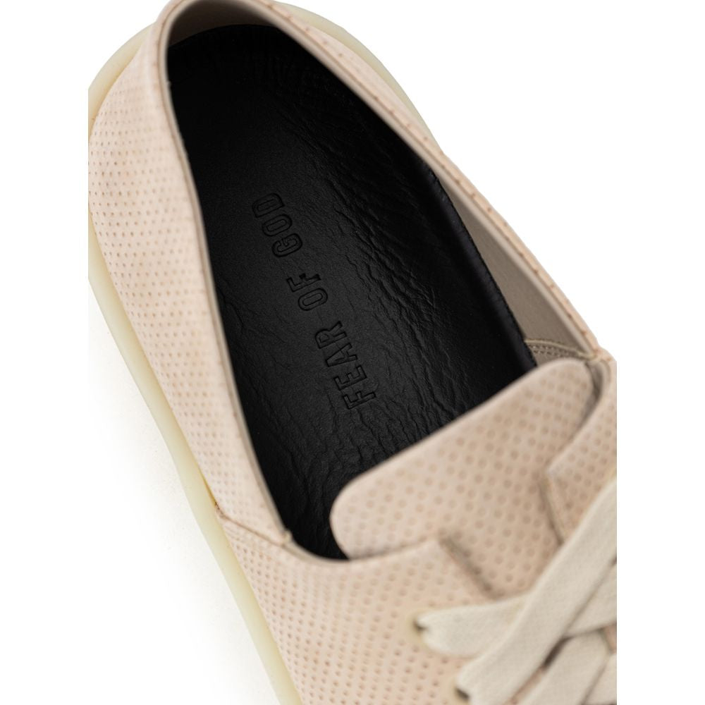 Fear Of God Beige Low-Top Leather Sneakers