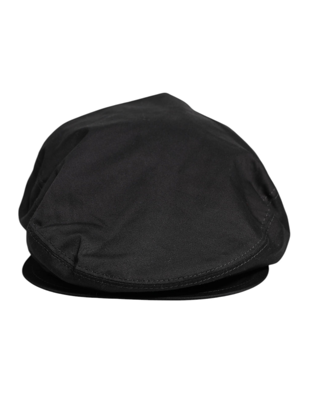 Dolce & Gabbana Black Cotton Newsboy Cabbie Hat