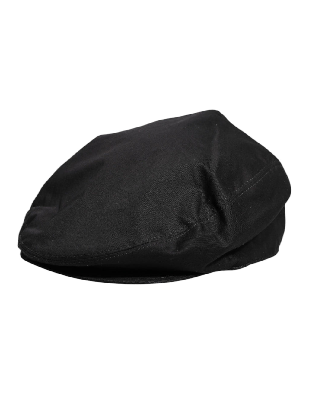 Dolce & Gabbana Black Cotton Newsboy Cabbie Hat