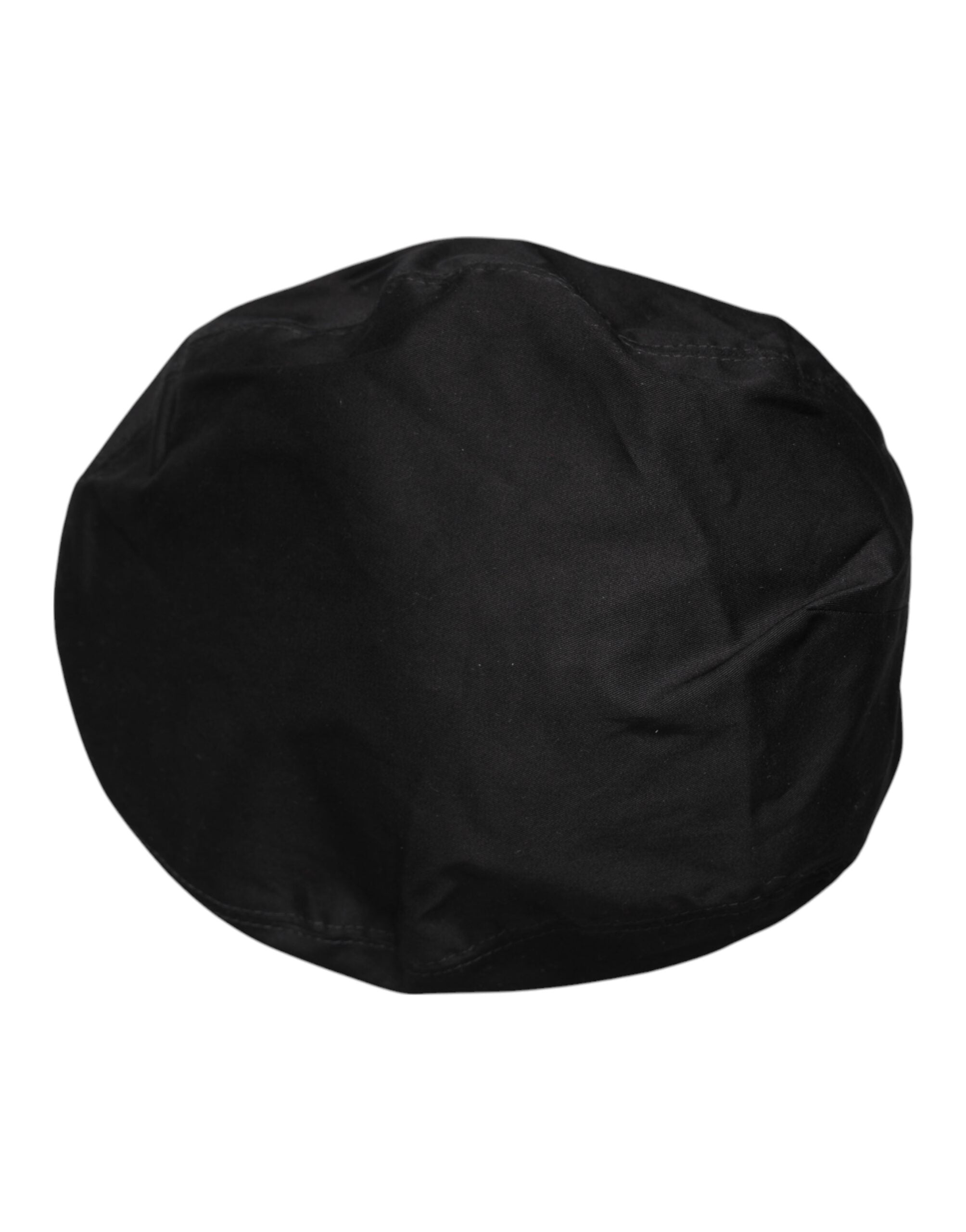 Dolce & Gabbana Black Cotton Newsboy Cabbie Hat