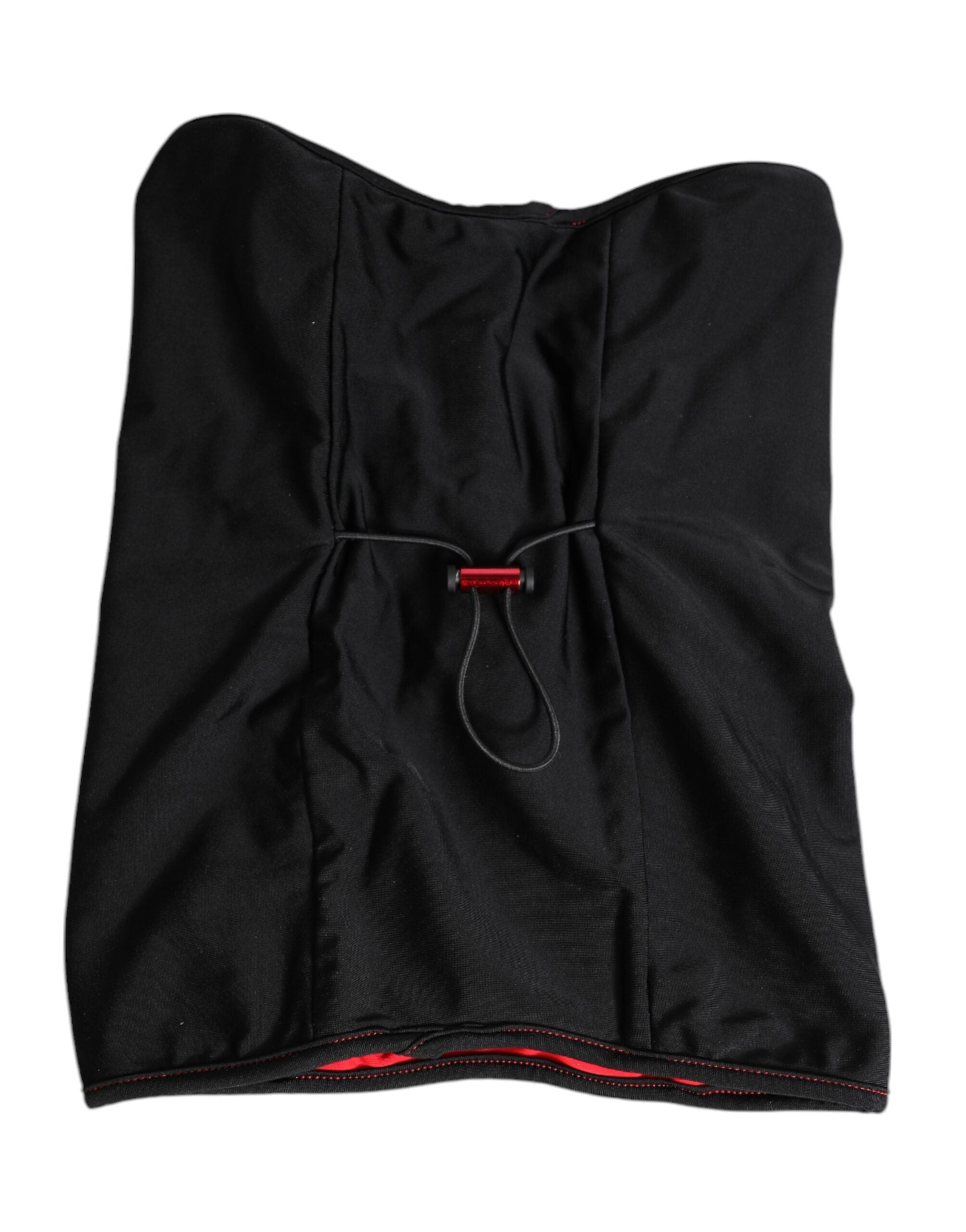 Dolce & Gabbana Black Nylon-Knit Neck Warmer Balaclava Scarf