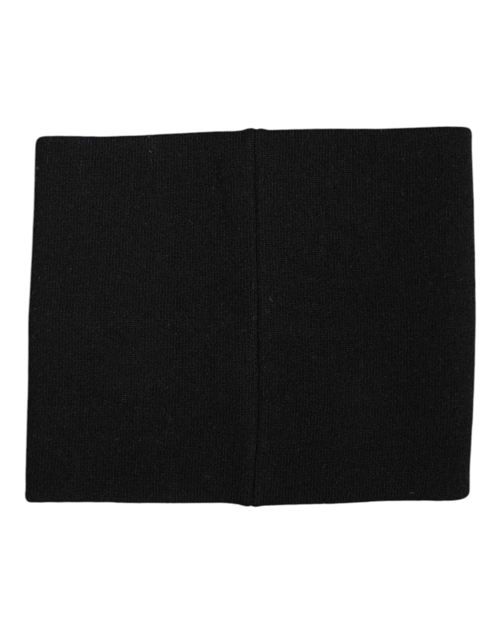 Dolce & Gabbana Black White Logo-Print Knitted Neck Warmer Scarf