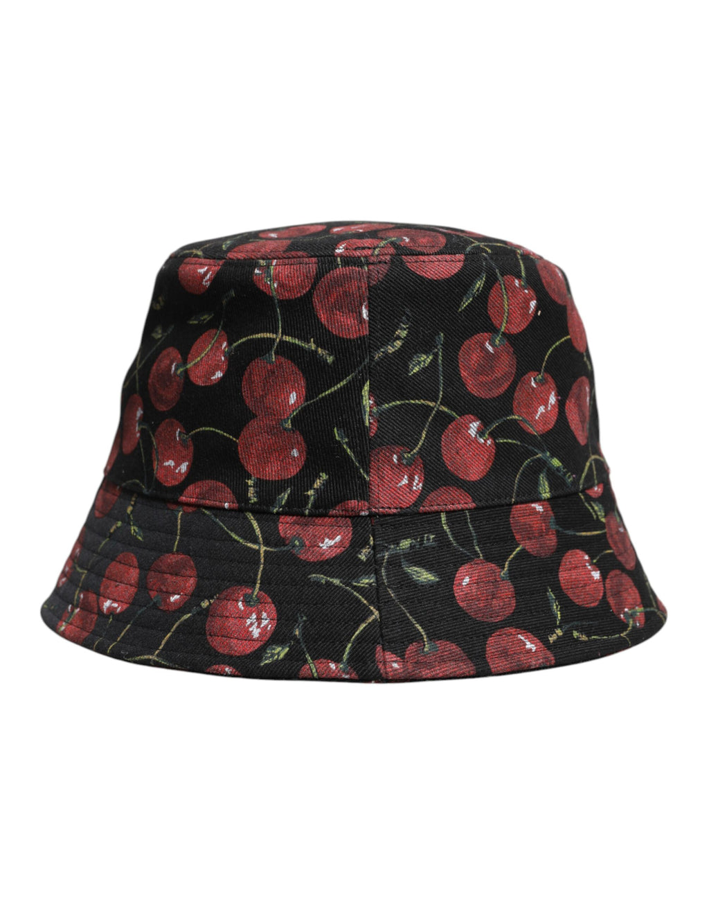 Dolce & Gabbana Black Cotton Broad Brim Bucket Hat