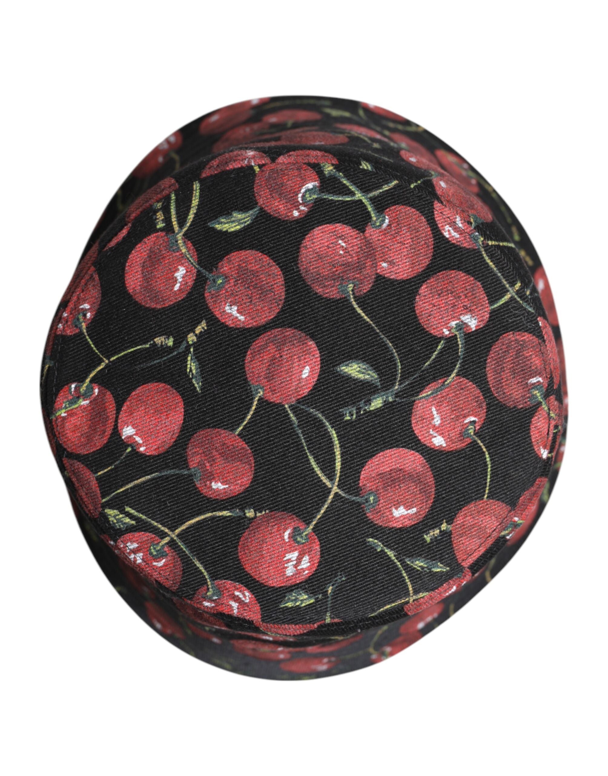 Dolce & Gabbana Black Cotton Broad Brim Bucket Hat