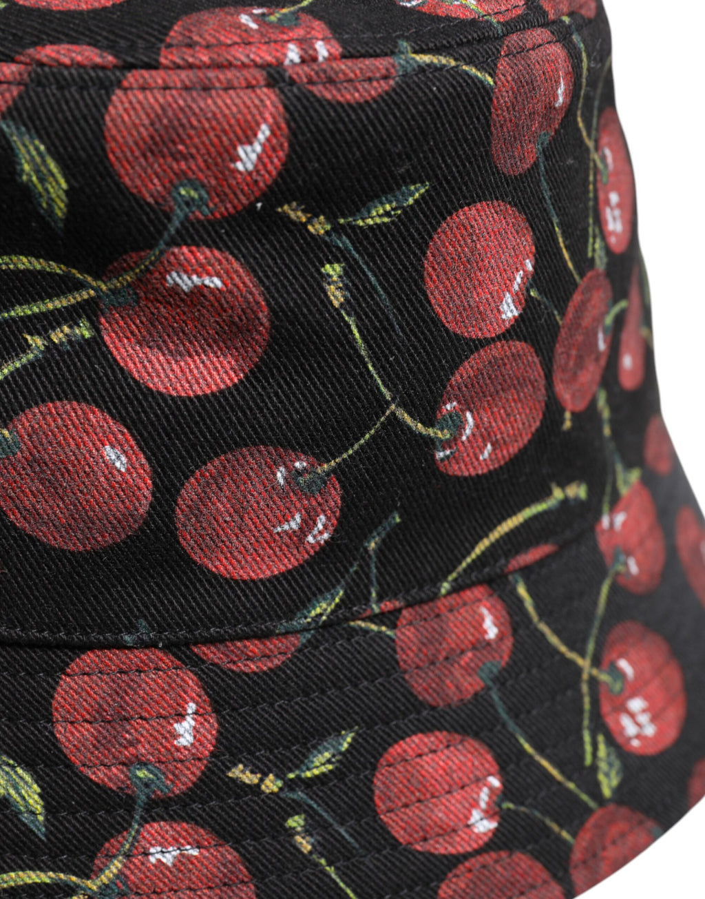 Dolce & Gabbana Black Cotton Broad Brim Bucket Hat