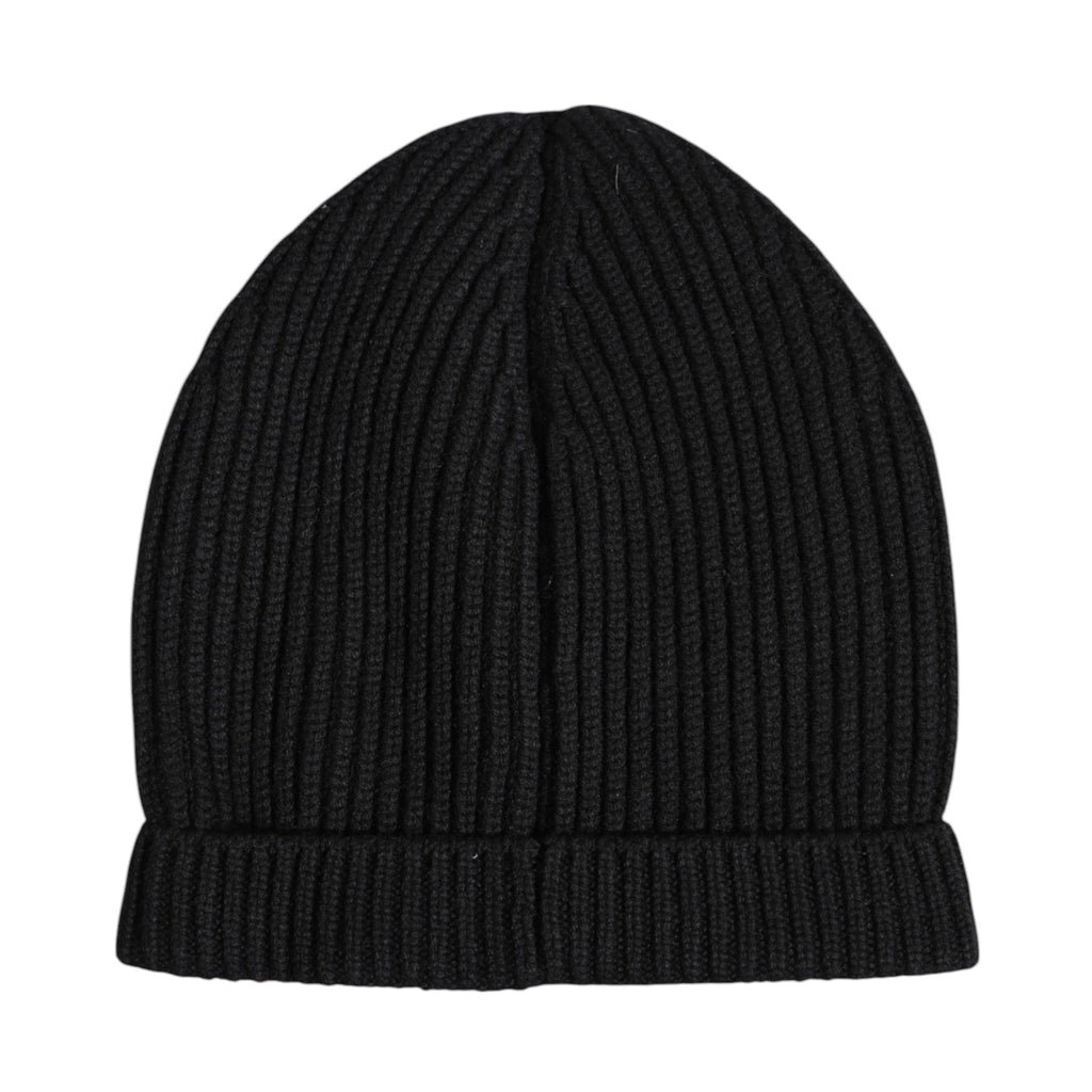 Dolce & Gabbana Black Cashmere Knit Winter Beanie