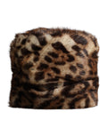 Dolce & Gabbana Brown Leopard Faux Fur Women's Bucket Hat