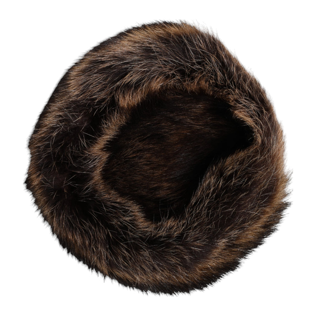 Dolce & Gabbana Brauner Pelz Frauen Eimer Hut