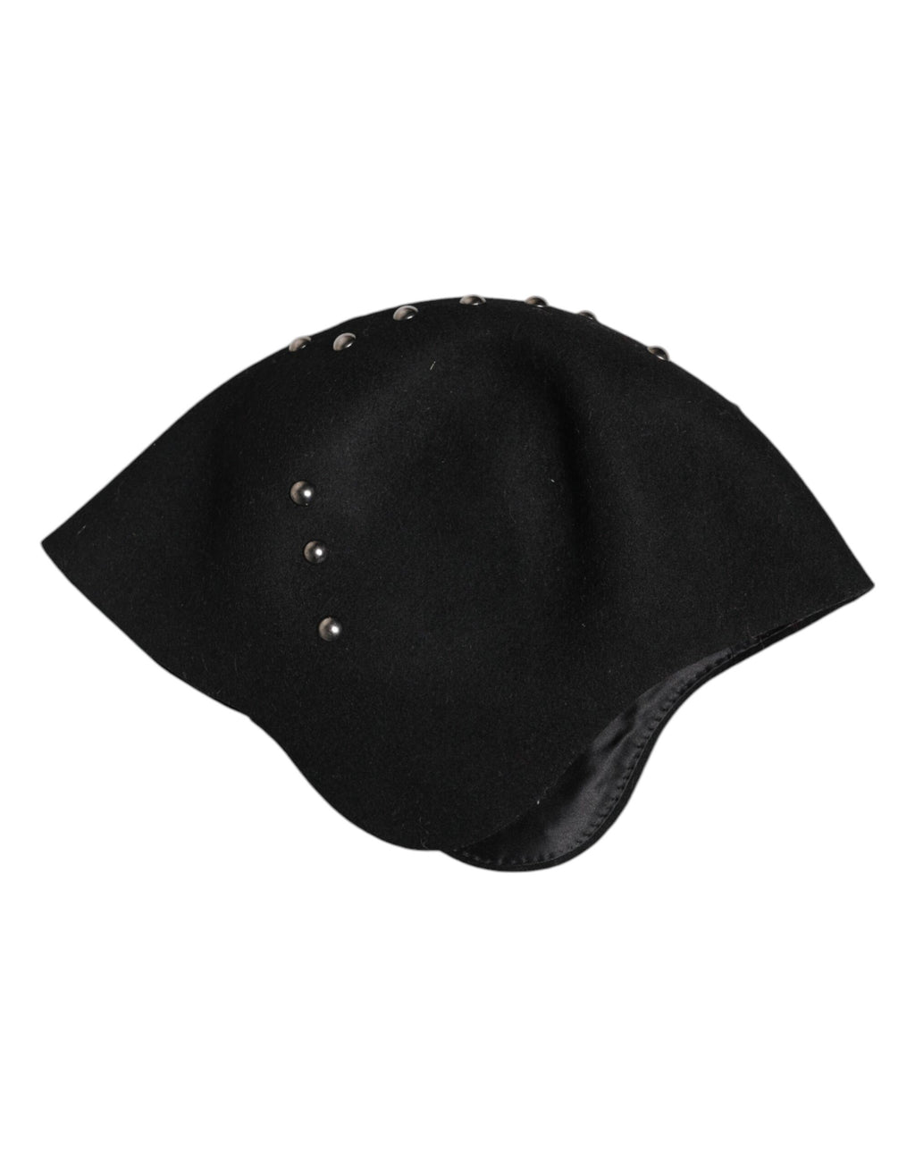 Dolce & Gabbana Schwarzer Wolle Multicolor verschönert Cloche Hut
