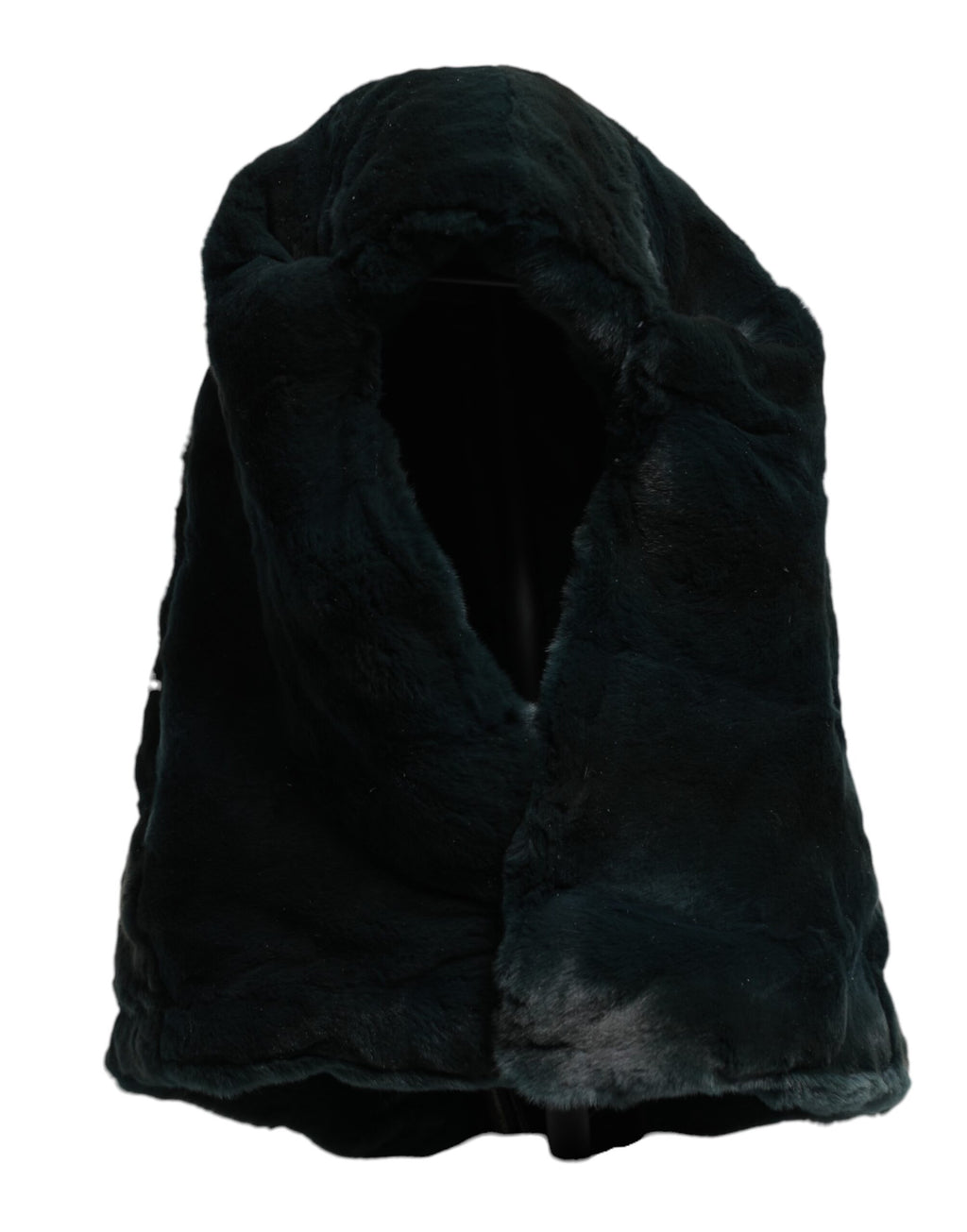 Dolce & Gabbana Schwarzes Wiesel Pelz Damen Beanie Hut