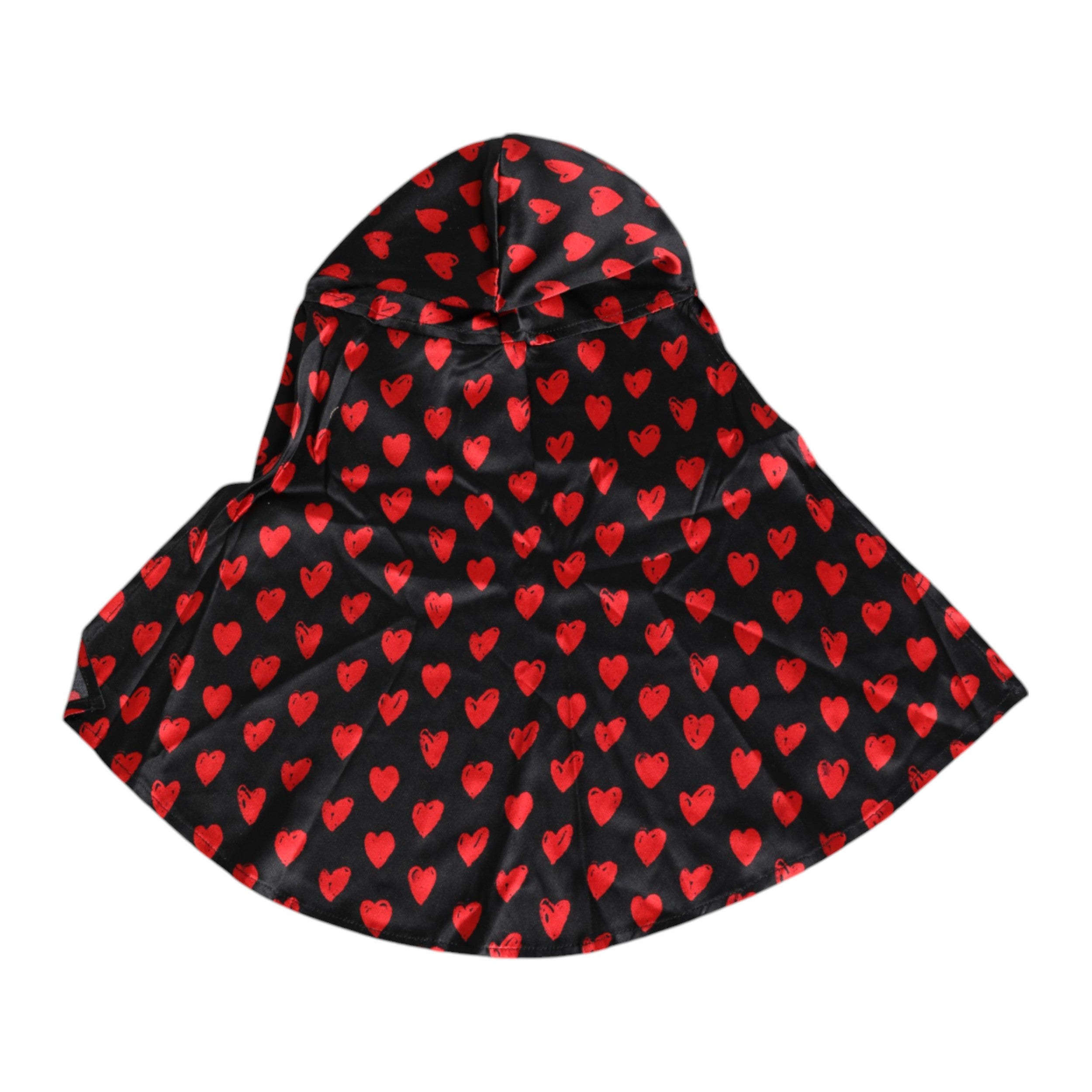 Dolce & Gabbana Schwarz Rote Herzen Polyester Hut