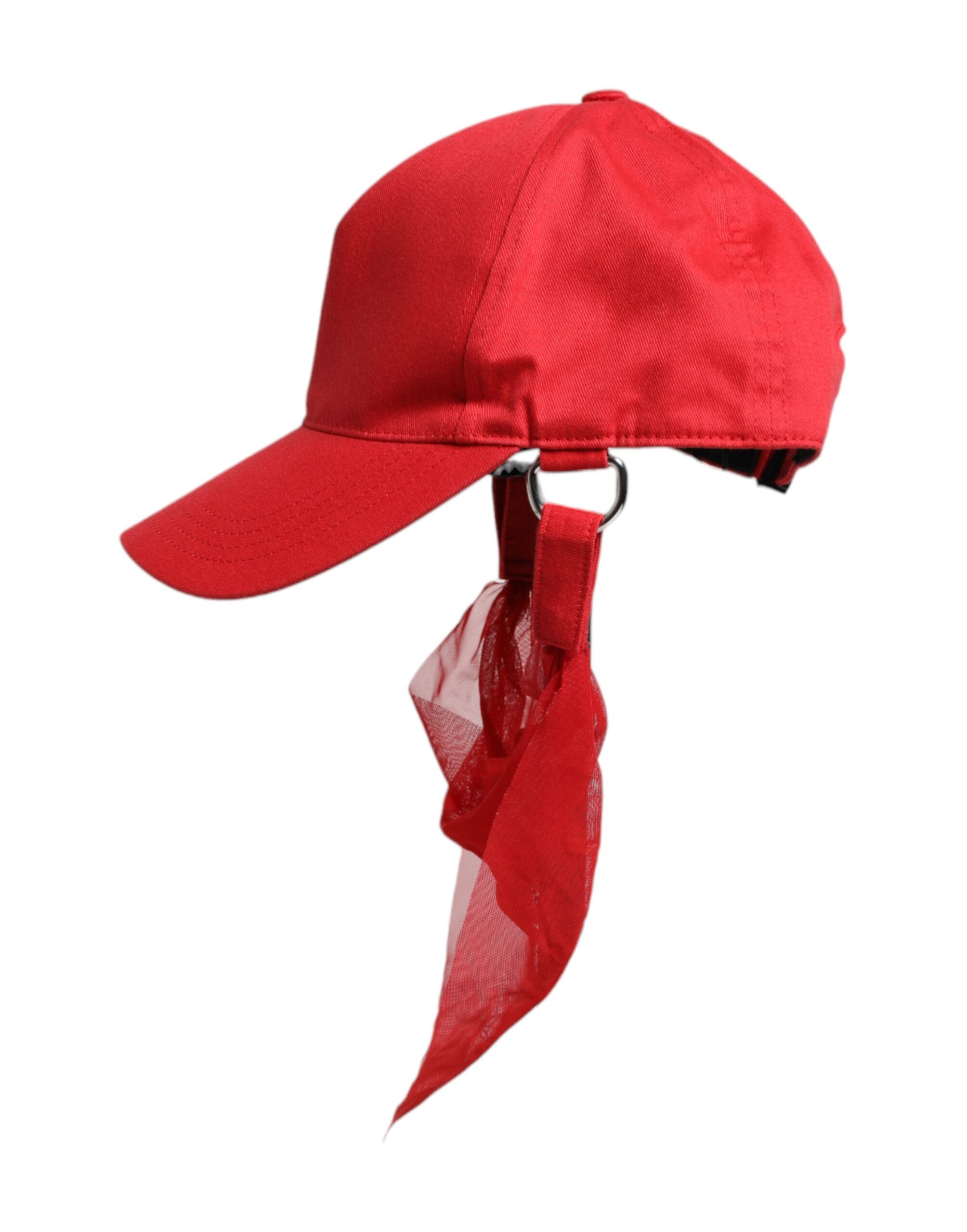 Dolce & Gabbana Rote Baumwolle 6 Panels Frauen Baseballmütze