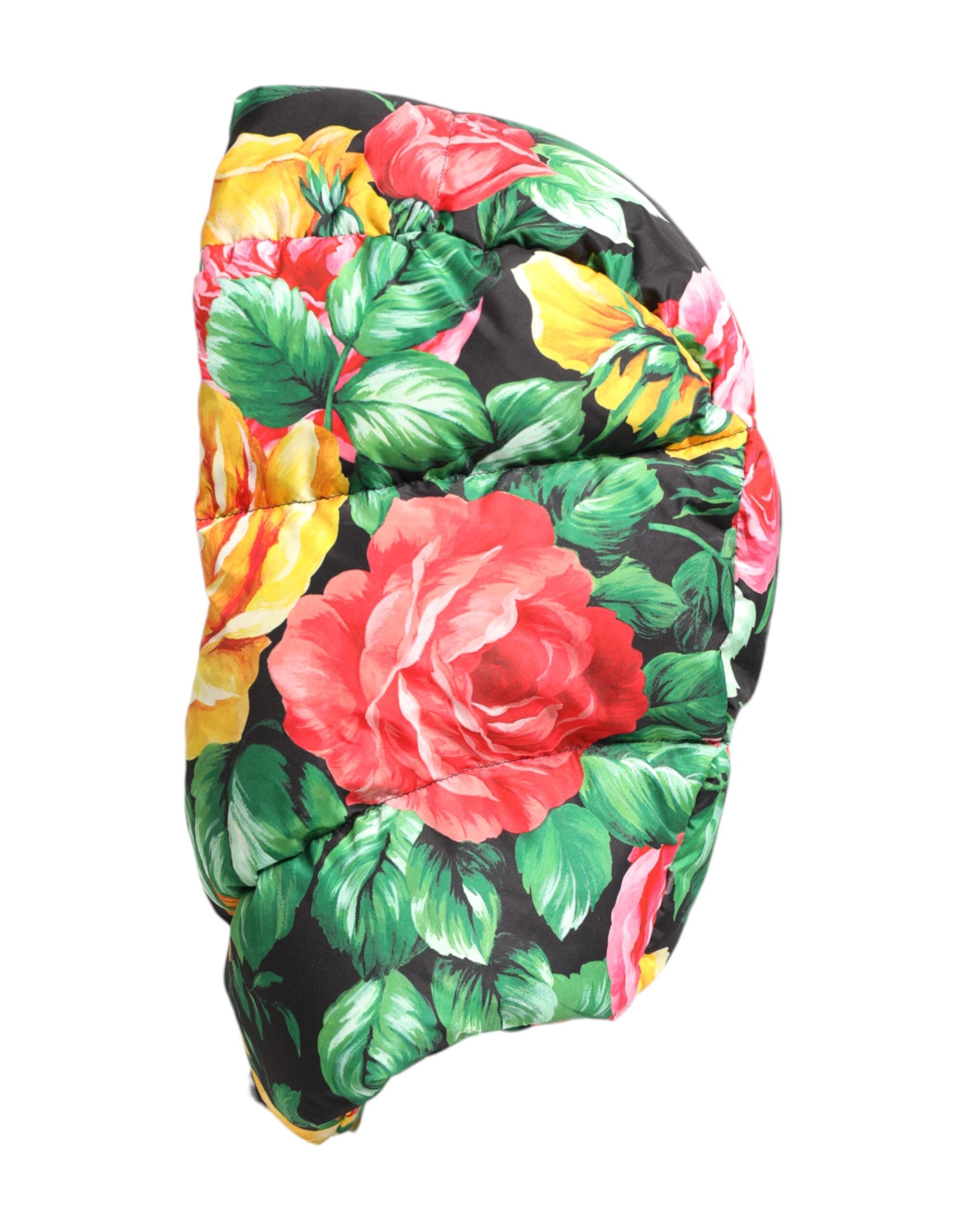 Dolce & Gabbana Multicolor Floral Print Full Head Wrap Hat