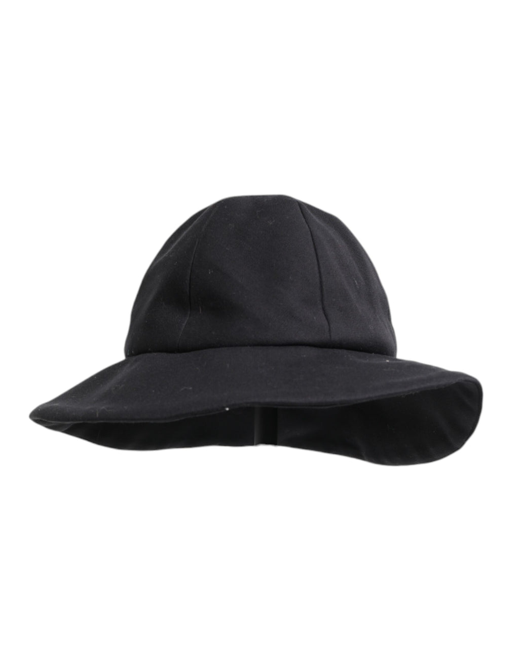 Dolce & Gabbana Schwarzer Eimerhut aus Baumwolle mit breiter Krempe