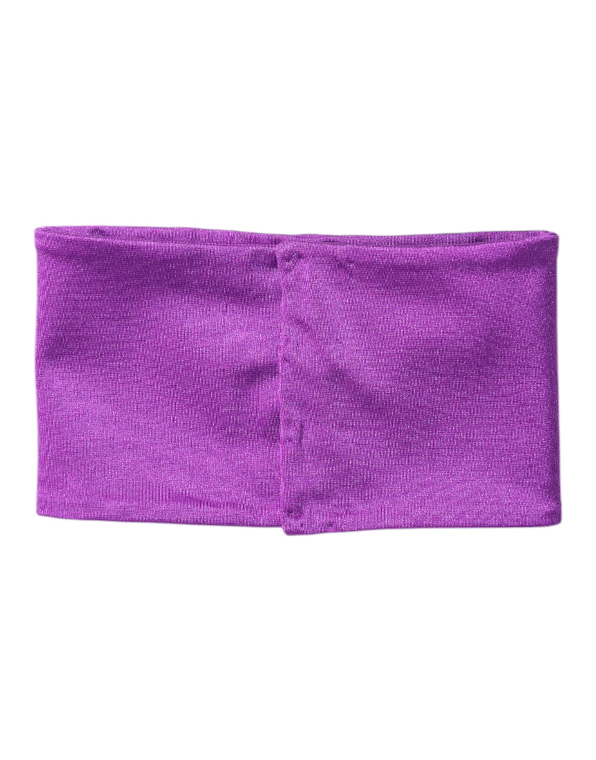 Dolce & Gabbana Purple Nylon Stretch Women's Neck Warmer Scarf