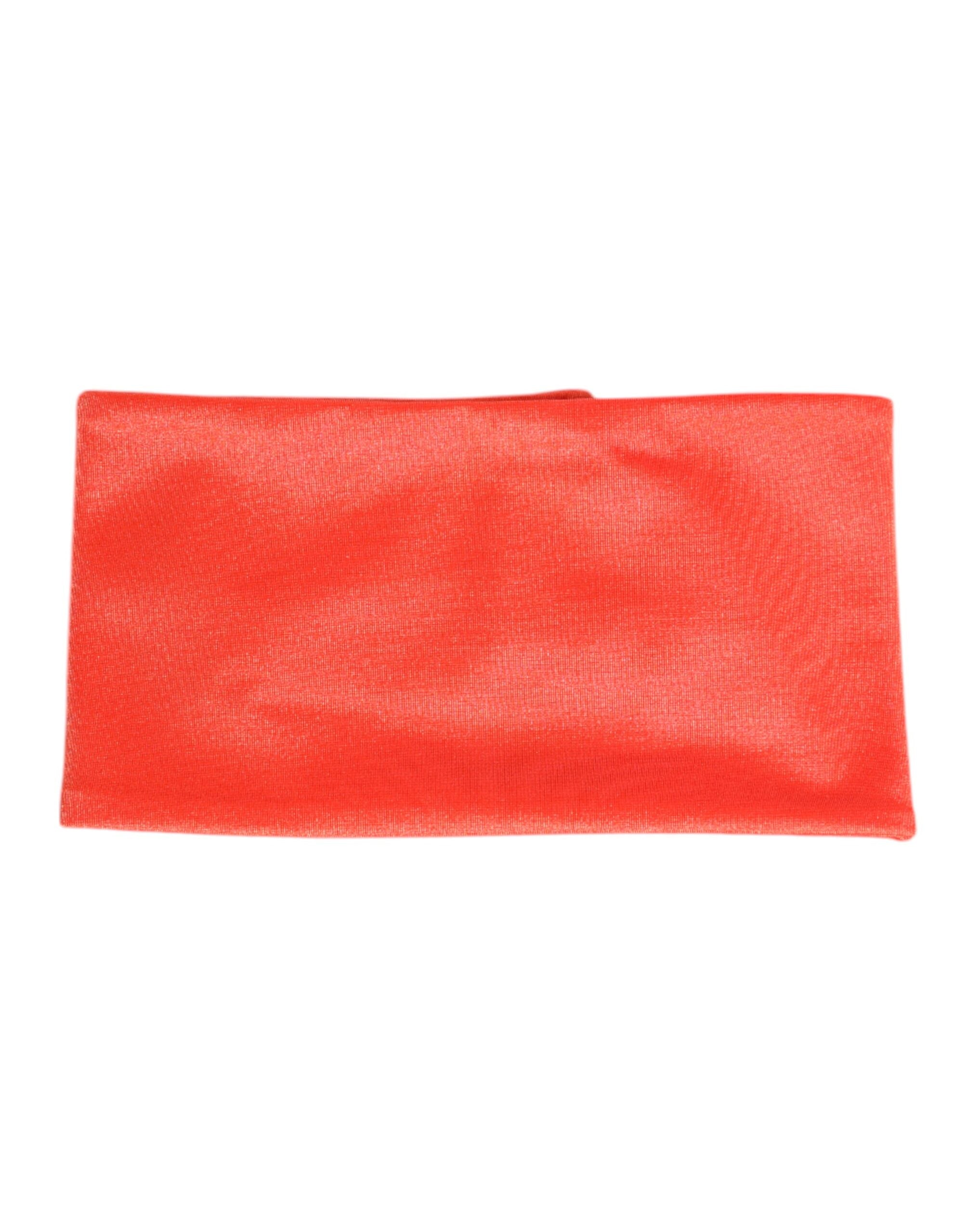 Dolce & Gabbana Orange Nylon Stretch Women's Neck Warmer Scarf