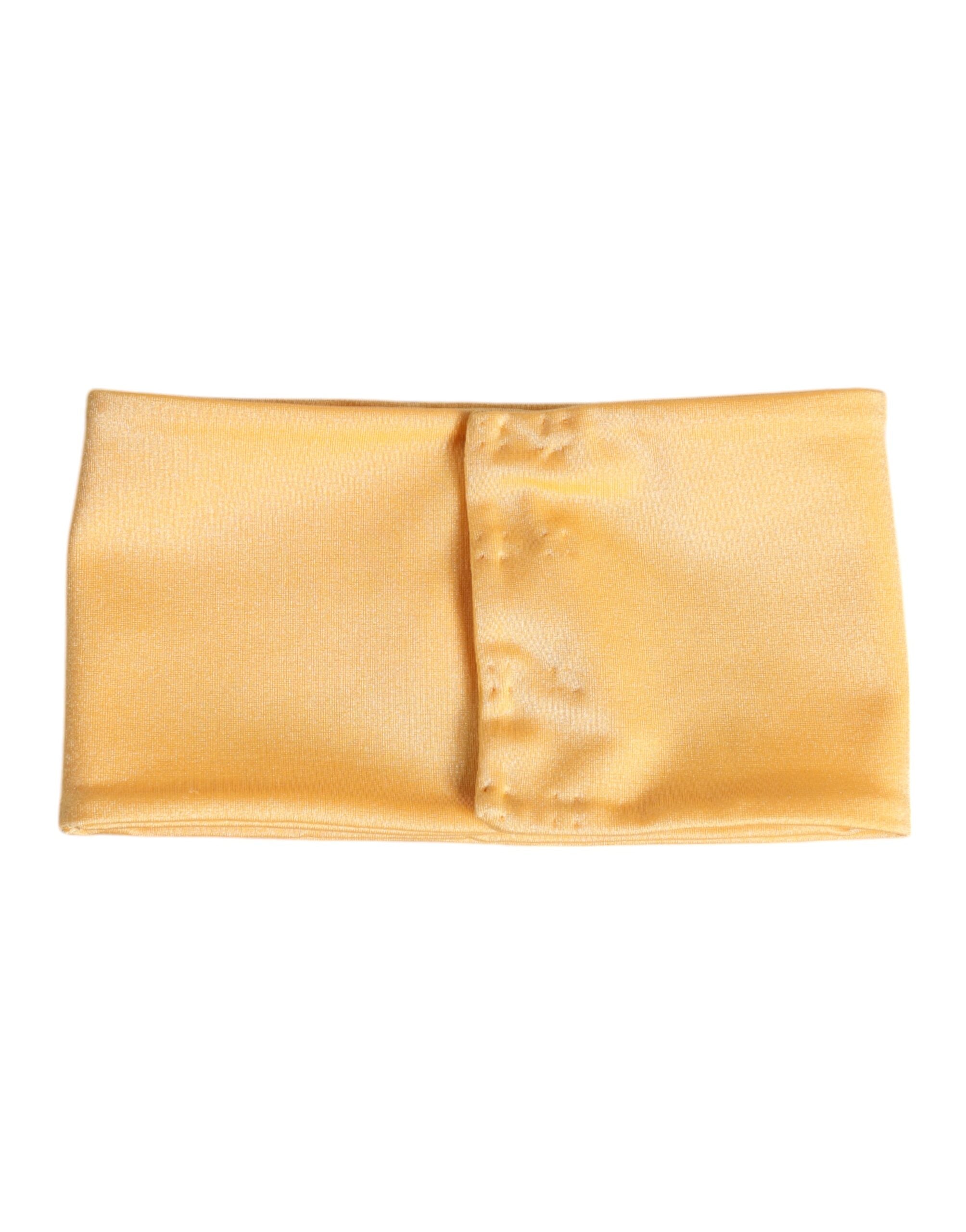 Dolce & Gabbana Yellow Nylon Stretch Women's Neck Warmer Scarf