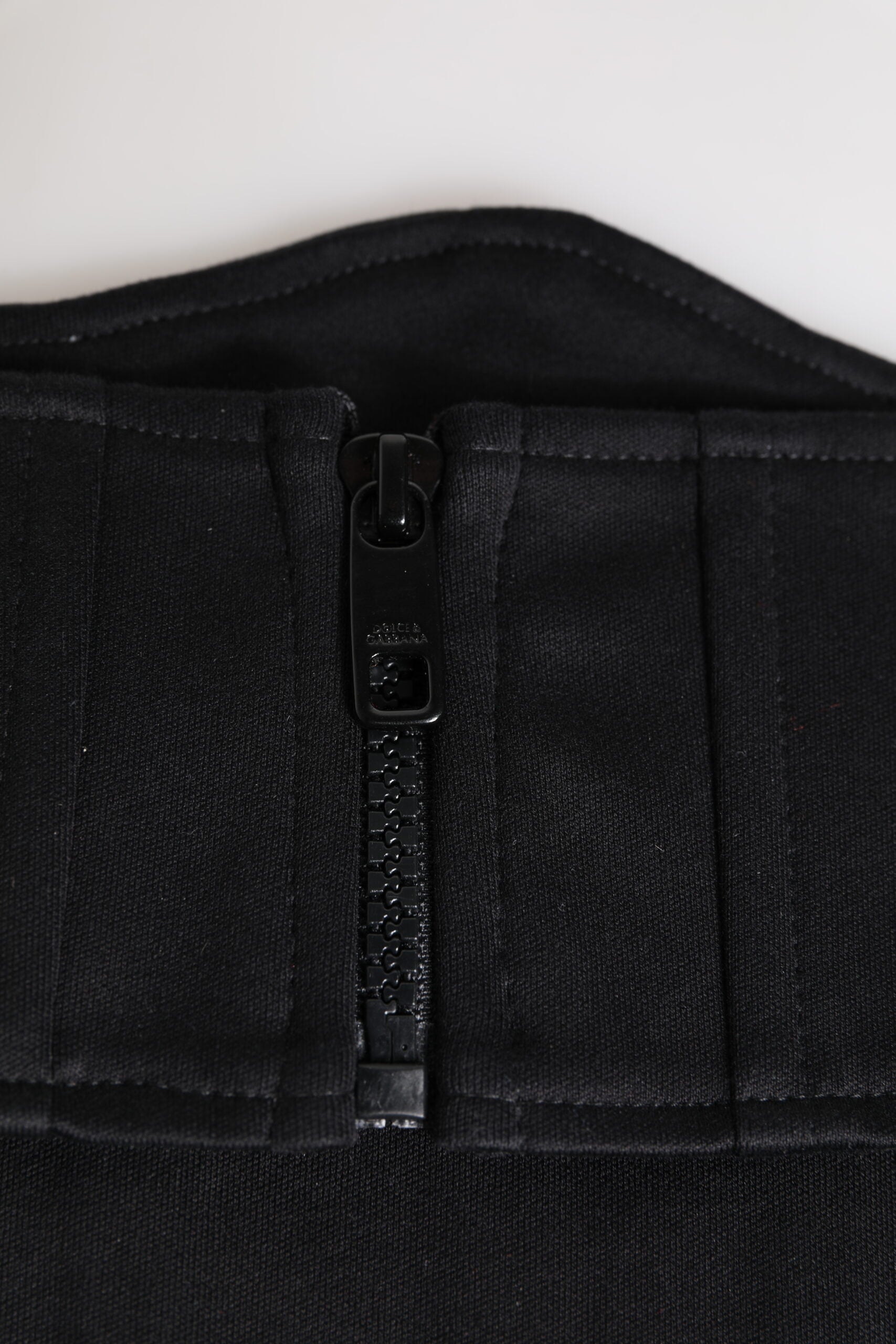 Dolce & Gabbana Black Cotton Waist Tuxedo Cummerbund