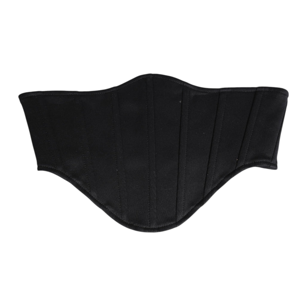 Dolce & Gabbana Black Cotton Waist Tuxedo Cummerbund