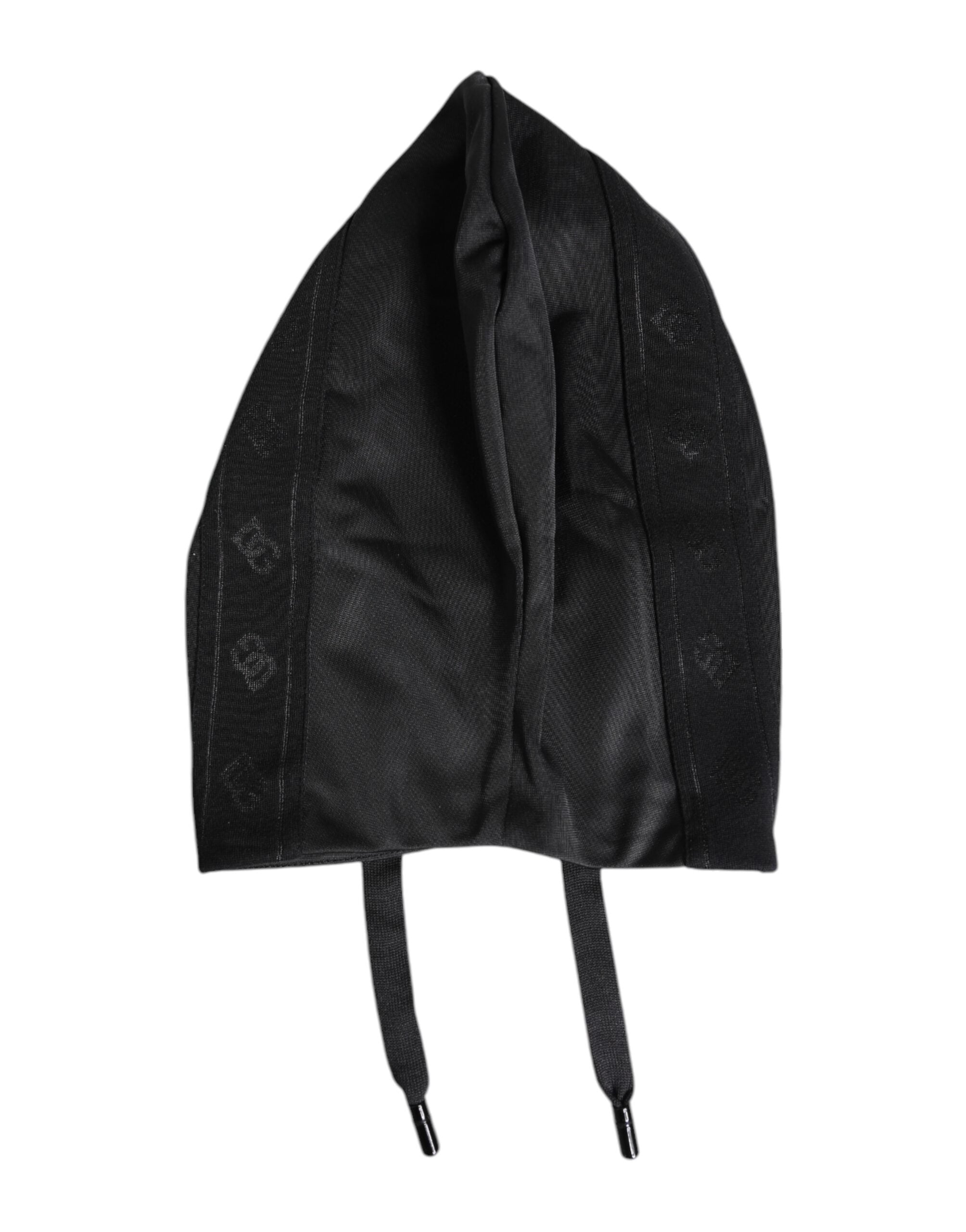 Dolce & Gabbana Schwarzer Polyester-Ganzkopf-Wickelhut