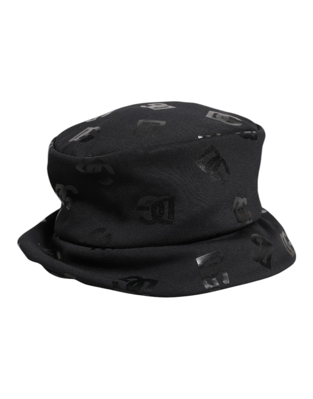 Dolce & Gabbana Schwarzer DG Monogram Polyester Jacquard Eimer Hut