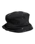 Dolce & Gabbana Schwarzer DG Monogram Polyester Jacquard Eimer Hut