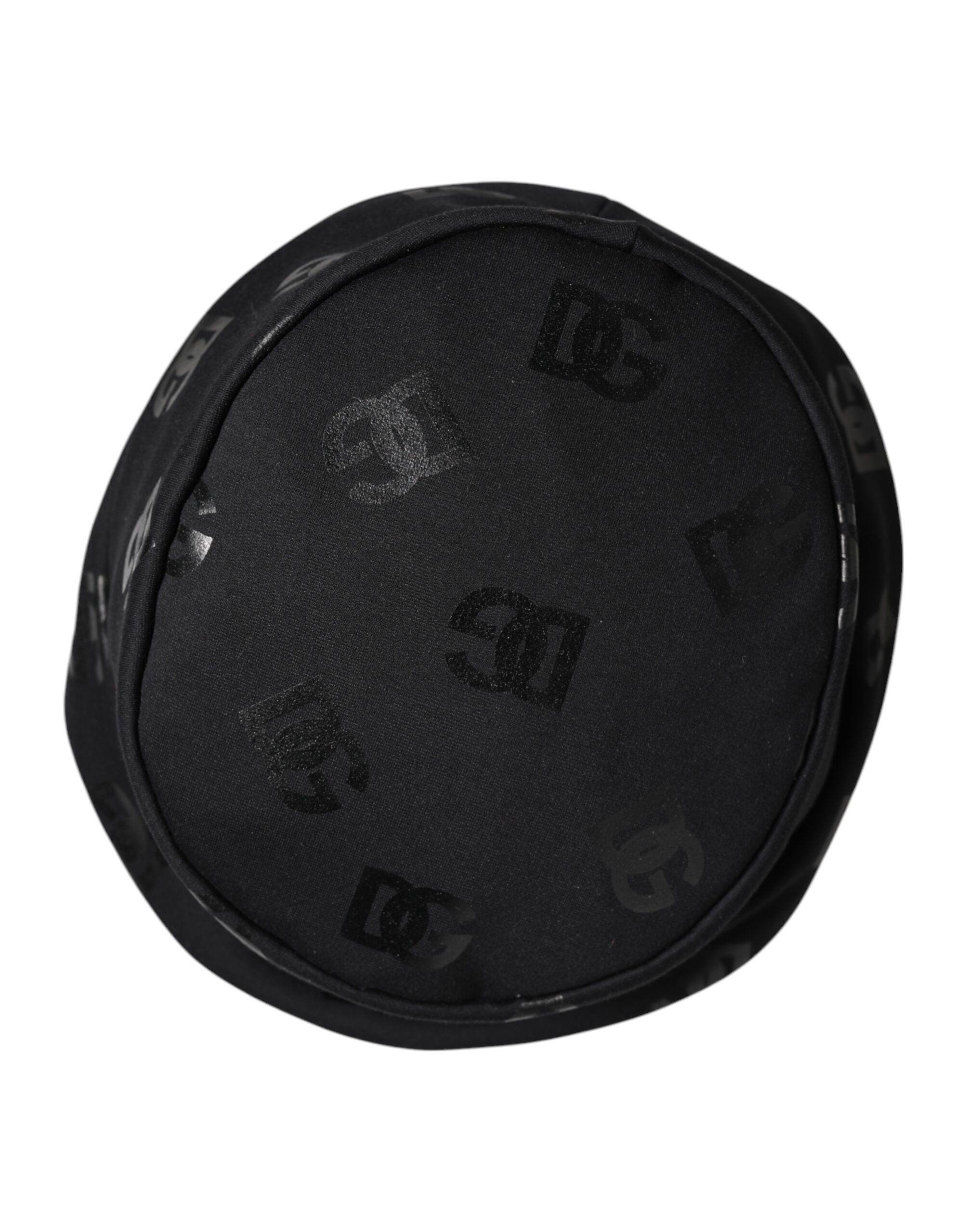 Dolce & Gabbana Schwarzer DG Monogram Polyester Jacquard Eimer Hut