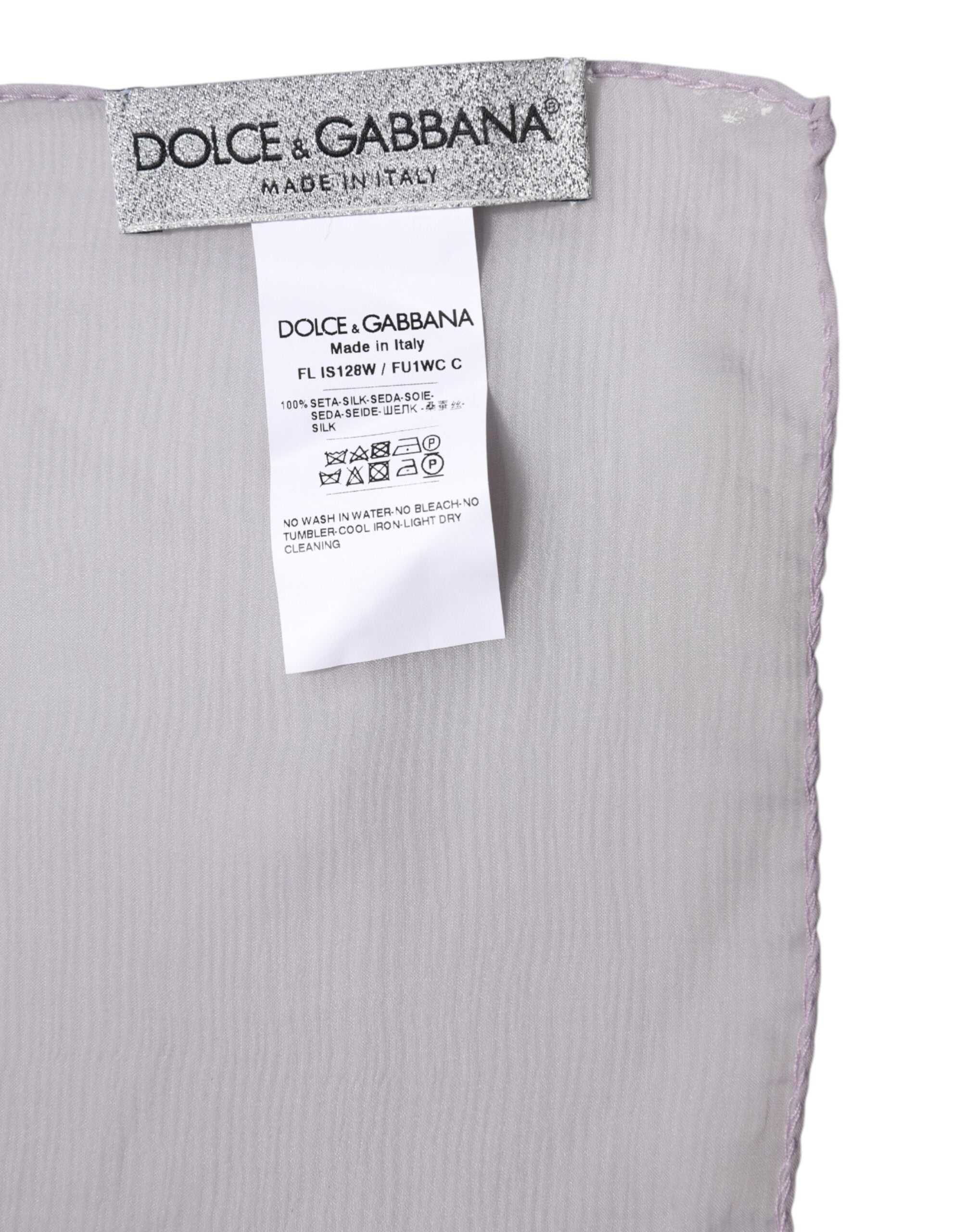 Dolce & Gabbana Lila Seidenschal Rechteck Wickelschal