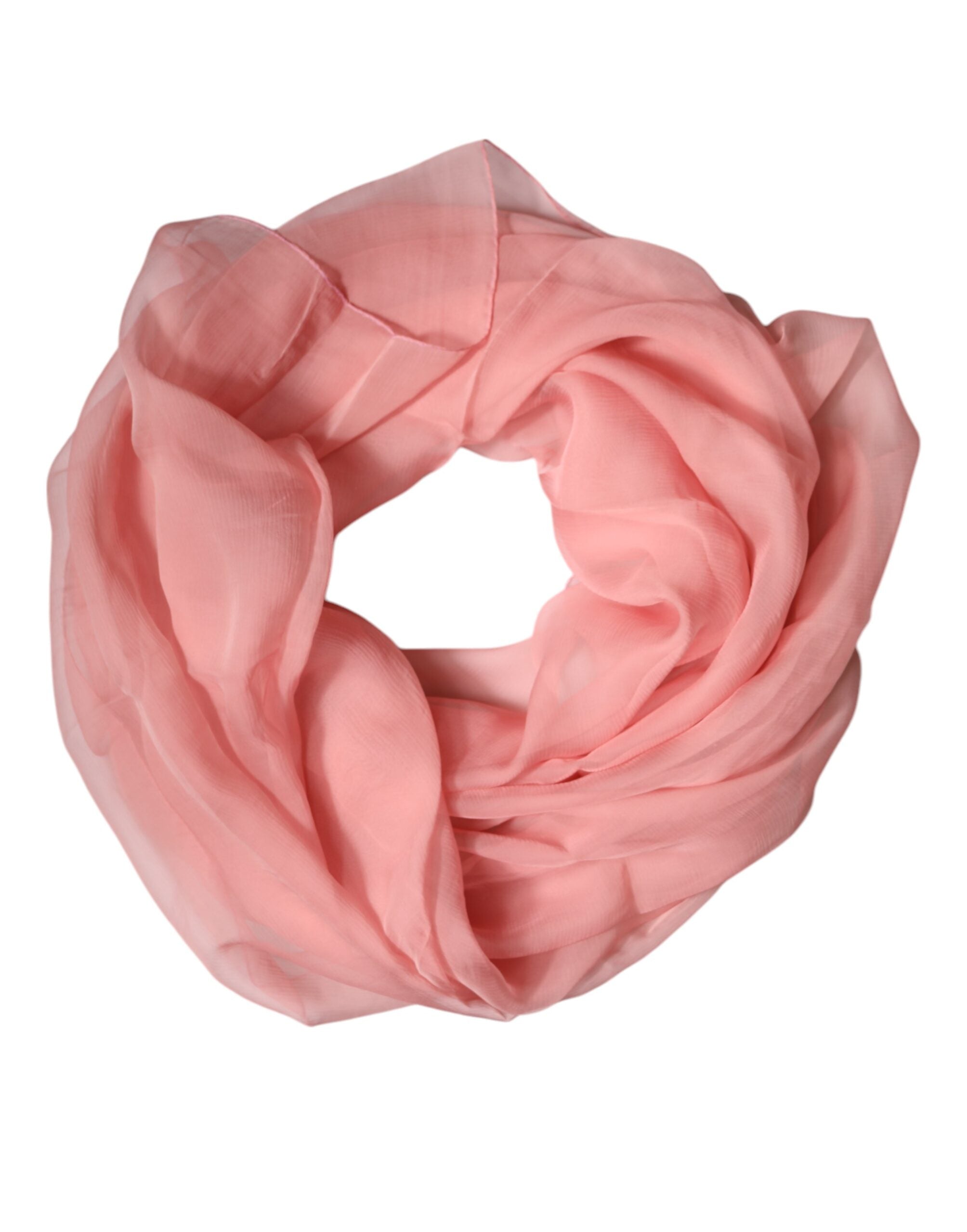Dolce & Gabbana Pink Silk Rectangle Women's Wrap Scarf Shawl