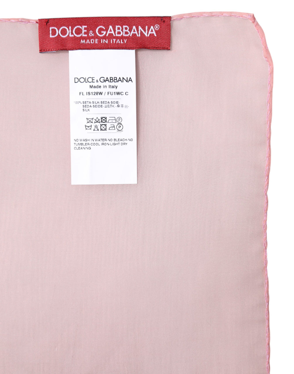 Dolce & Gabbana Pink Silk Rectangle Women's Wrap Scarf Shawl