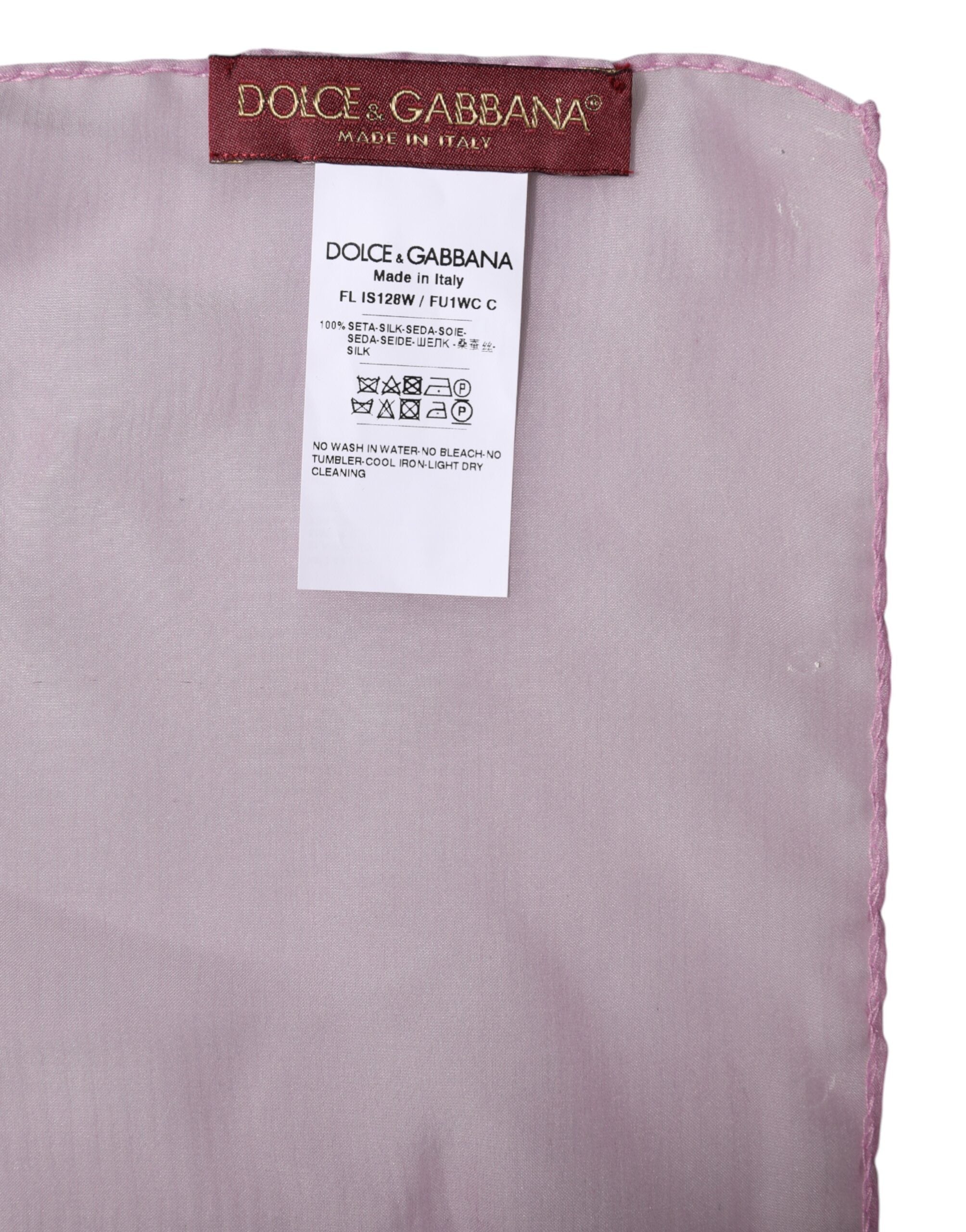 Dolce & Gabbana Rosa Seide Rechteck Frauen wickeln Schal Schal