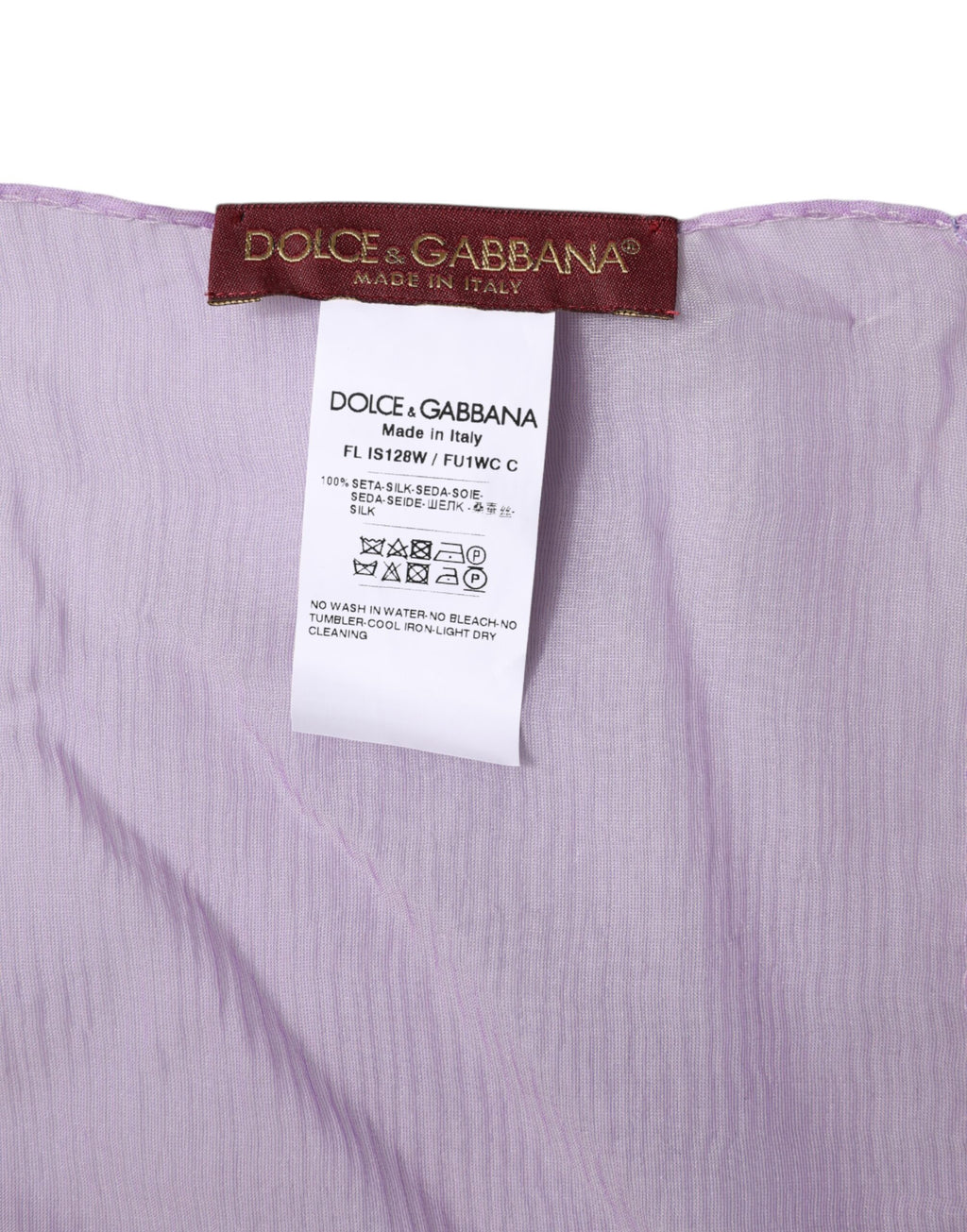 Dolce & Gabbana Purple Silk Scarf Rectangle Wrap Scarf