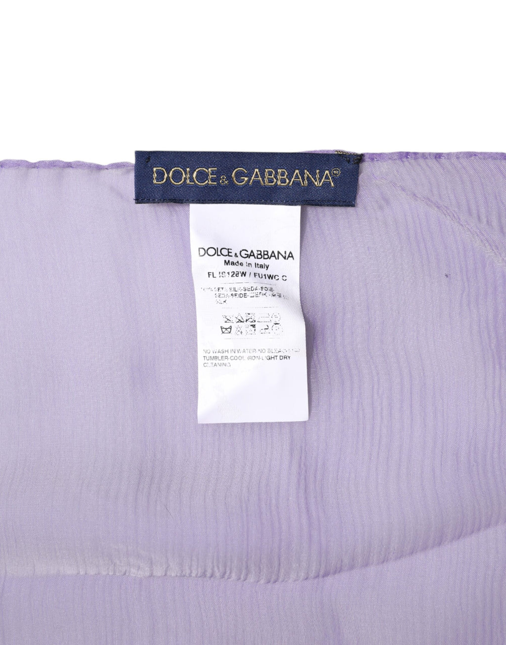 Dolce & Gabbana Purple Silk Scarf Rectangle Wrap Scarf