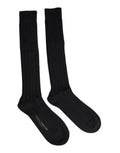 Dolce & Gabbana Schwarze DG Logo Print Over The Calf Socken