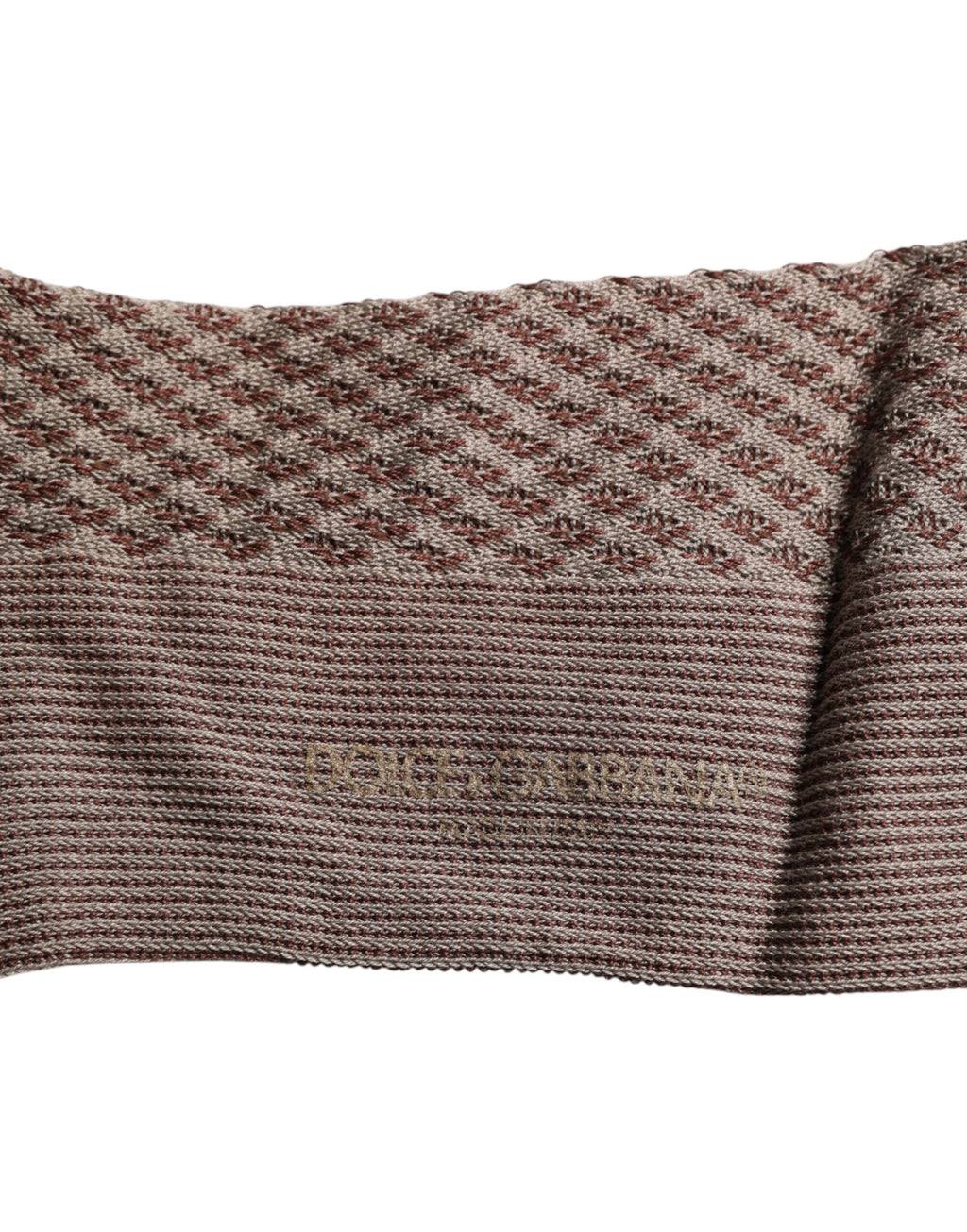 Dolce & Gabbana Brown Solid DG Logo Mid Calf Men's Socks